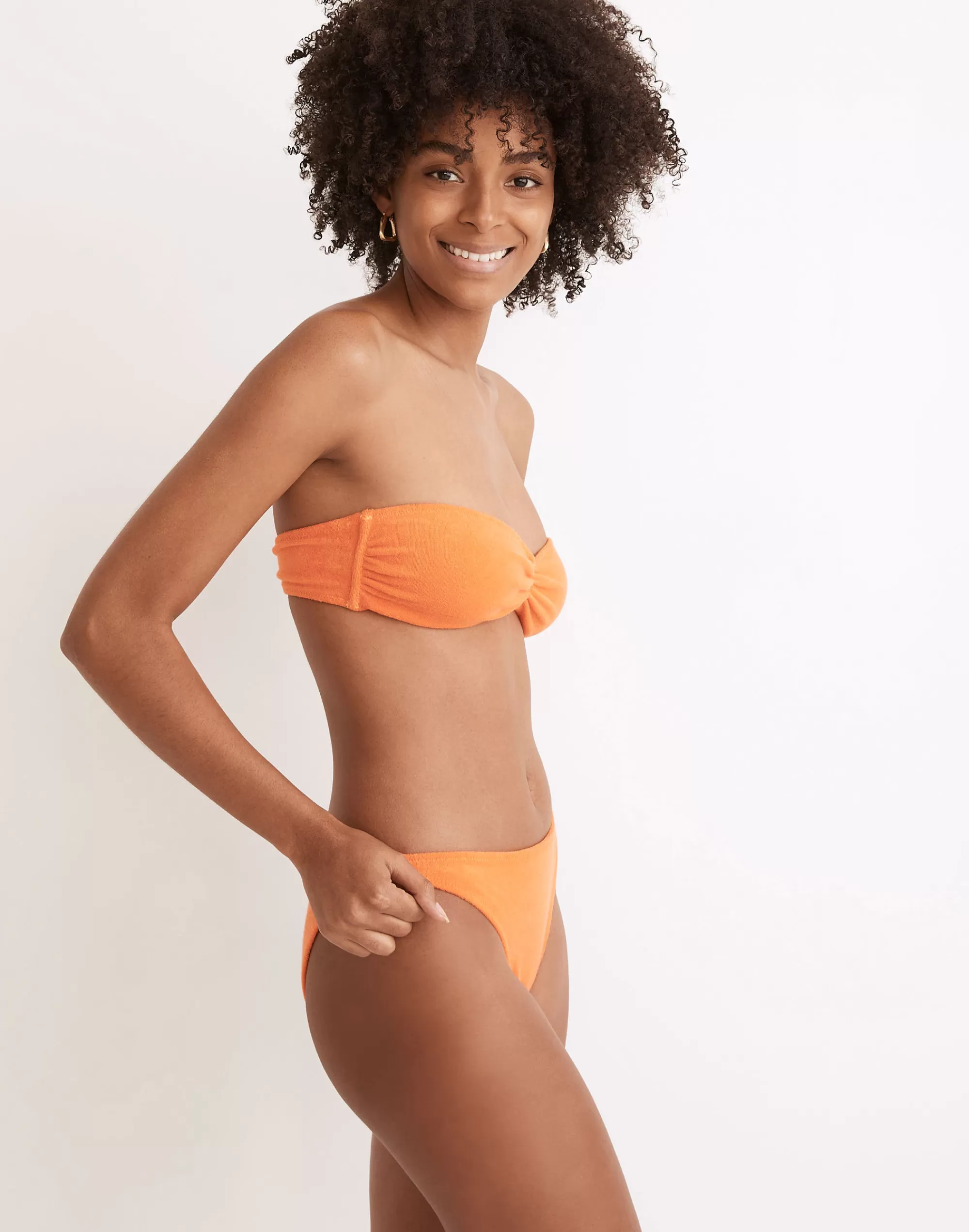 Madewell Swim>Terry Tati Bandeau Bikini Top Tangerine