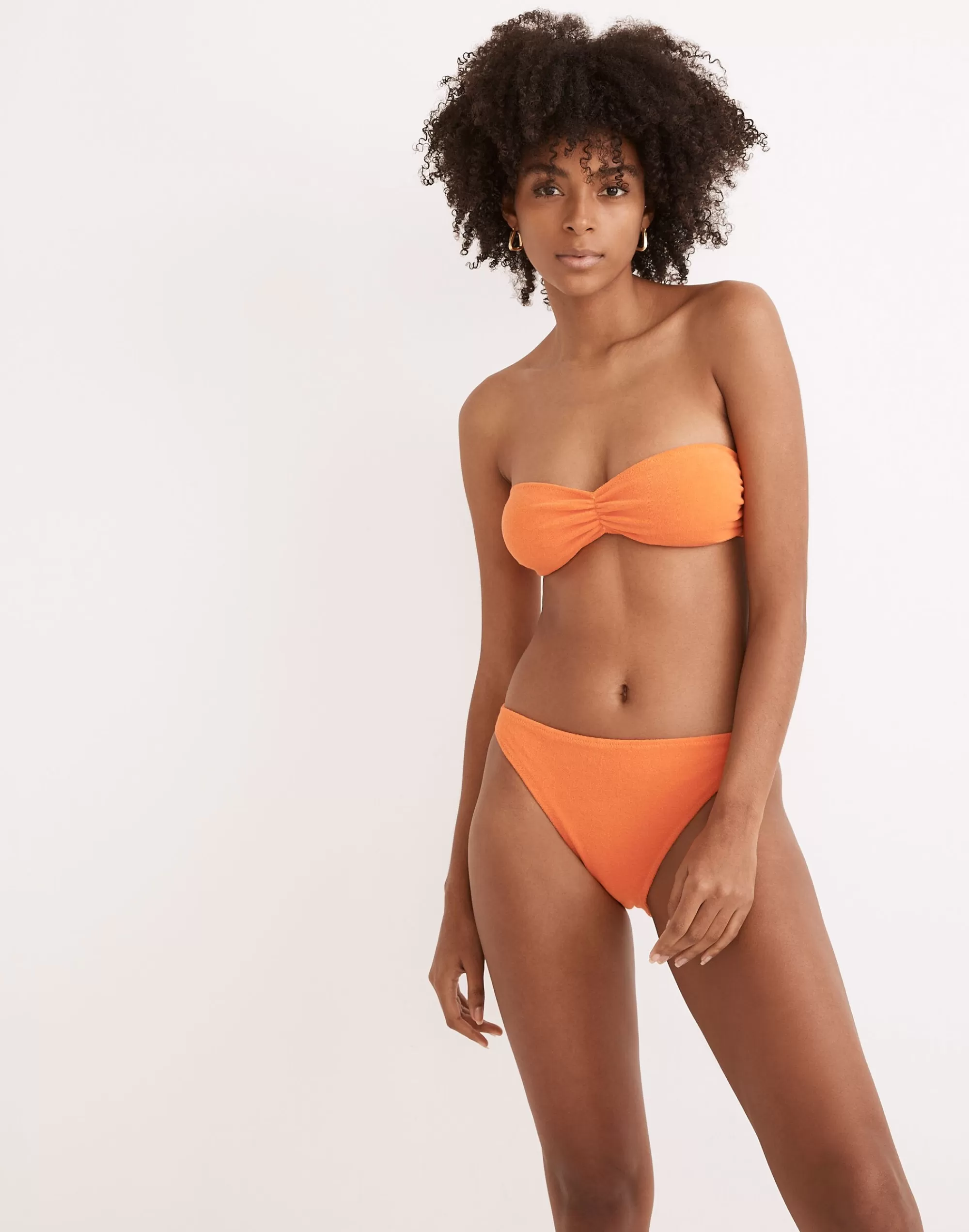 Madewell Swim>Terry Tati Bikini Bottom Tangerine