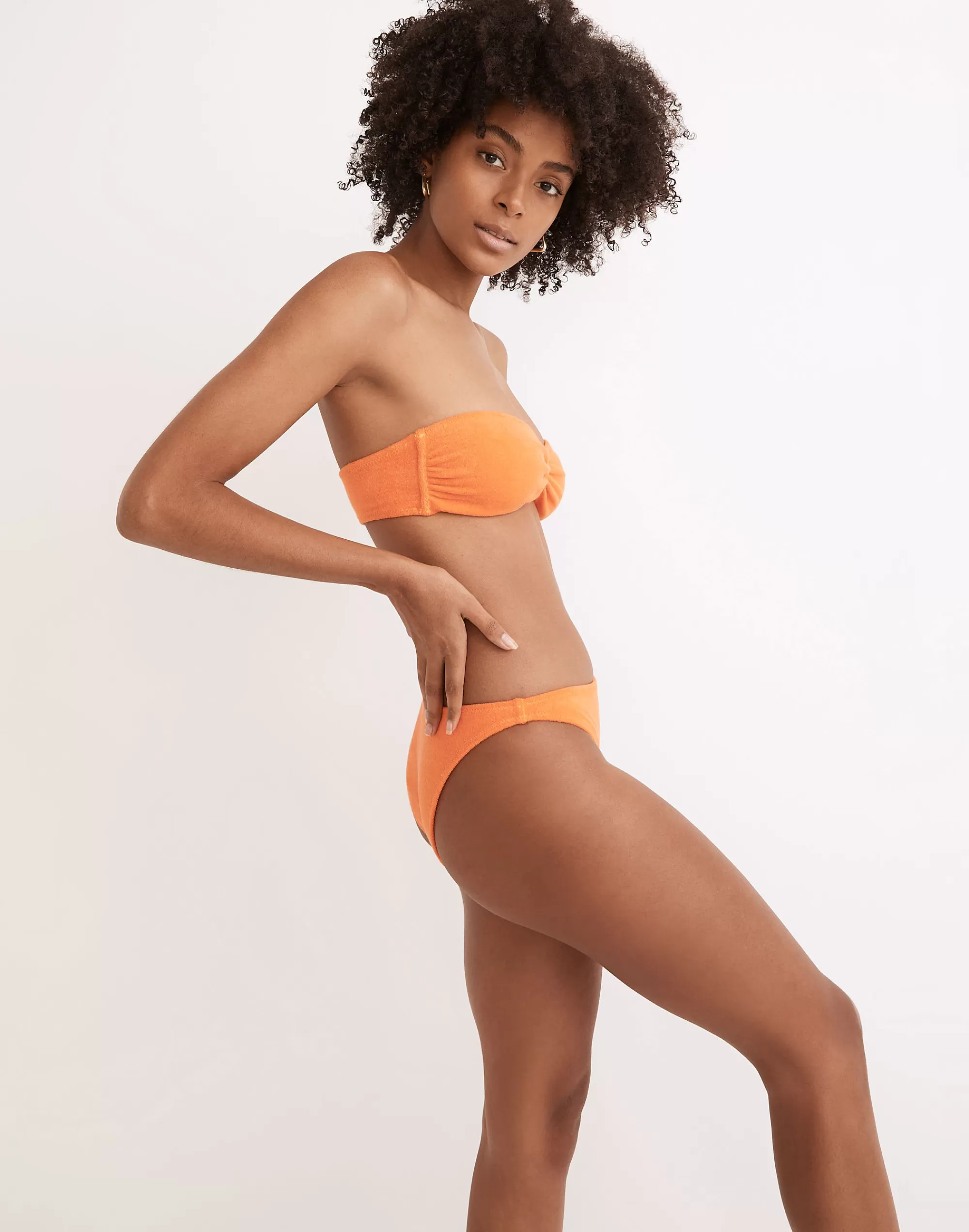 Madewell Swim>Terry Tati Bikini Bottom Tangerine