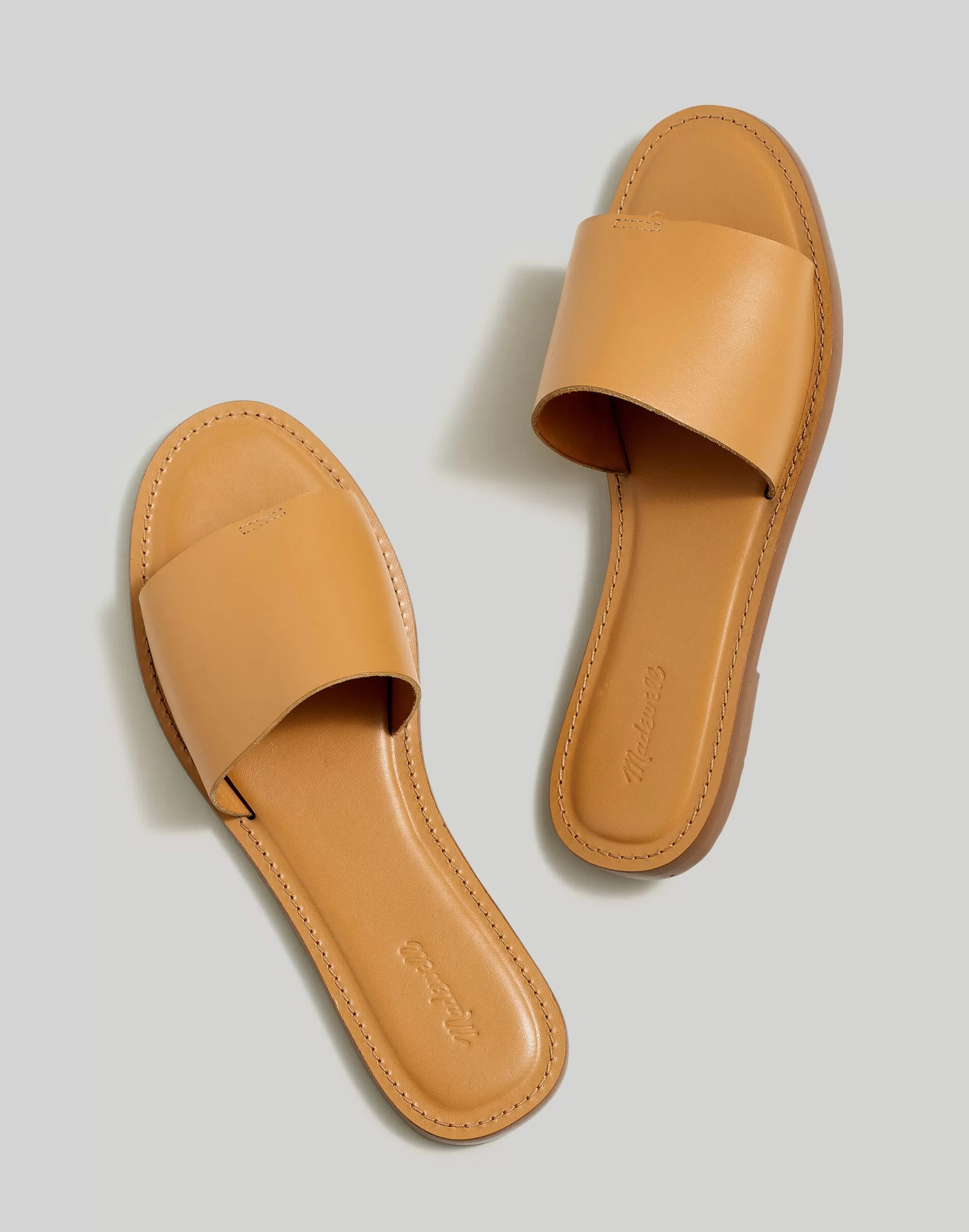 Madewell Sandals>The Boardwalk Post Slide Sandal Desert Camel