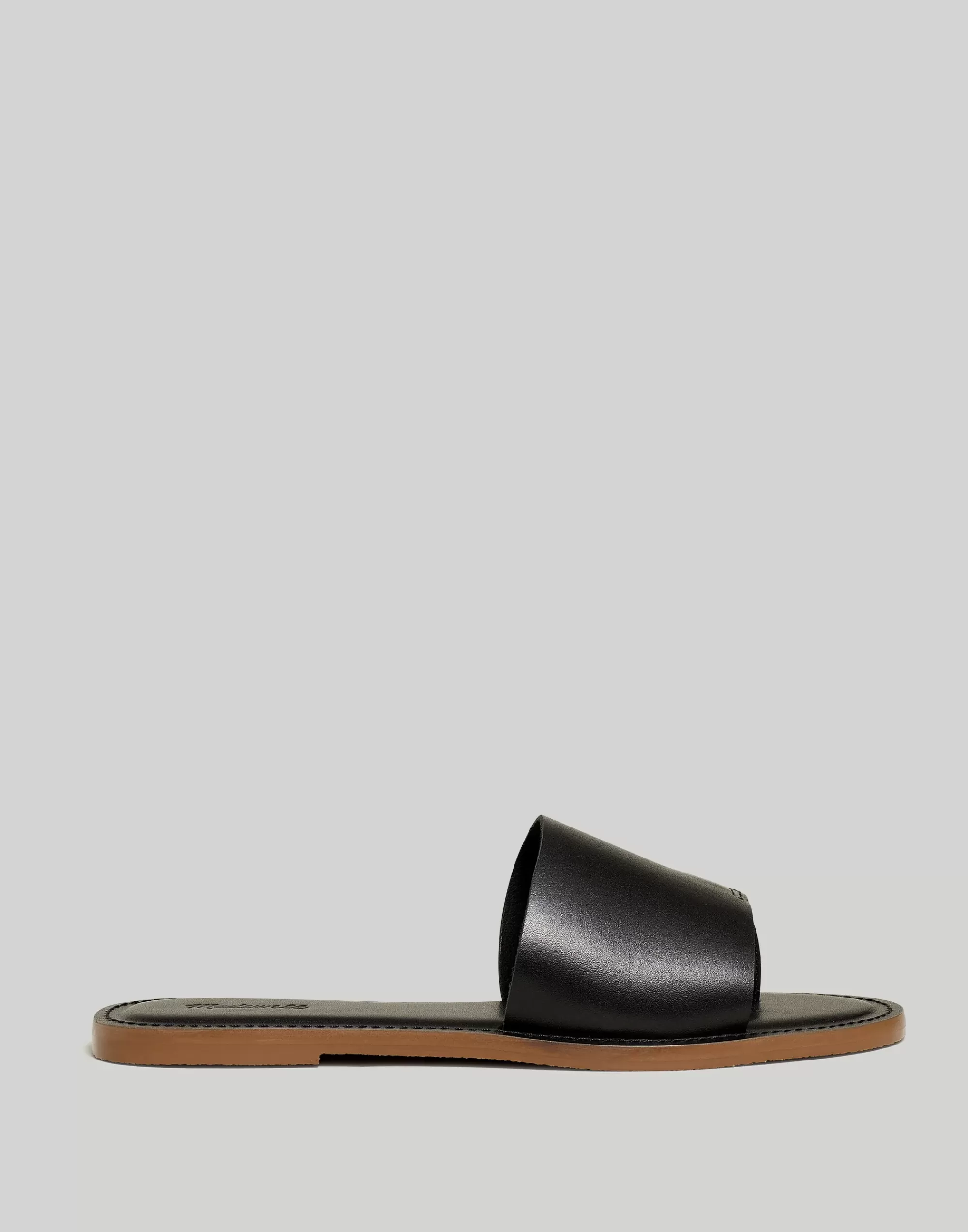 Madewell Sandals>The Boardwalk Post Slide Sandal True Black