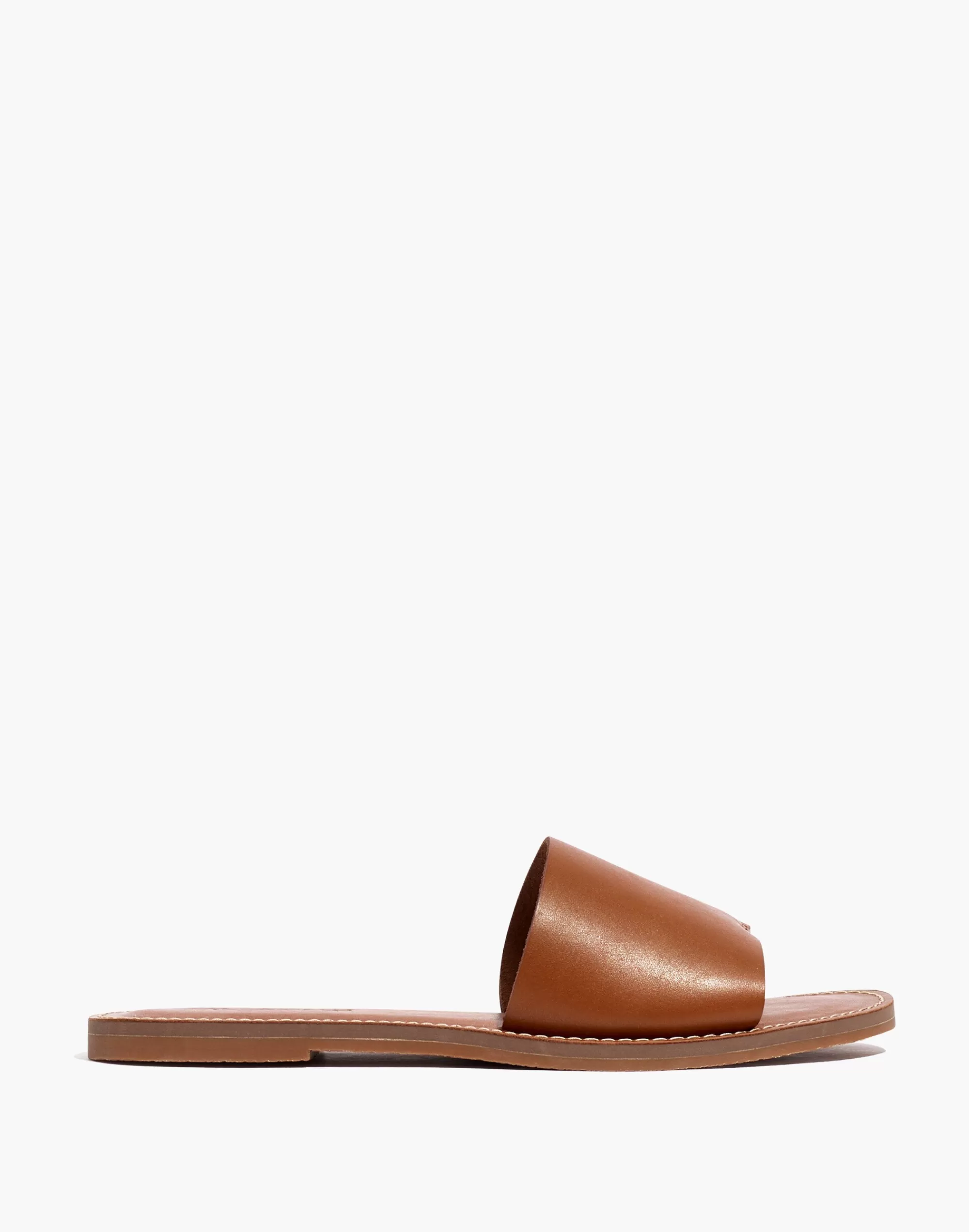 Madewell Sandals>The Boardwalk Post Slide Sandal English Saddle