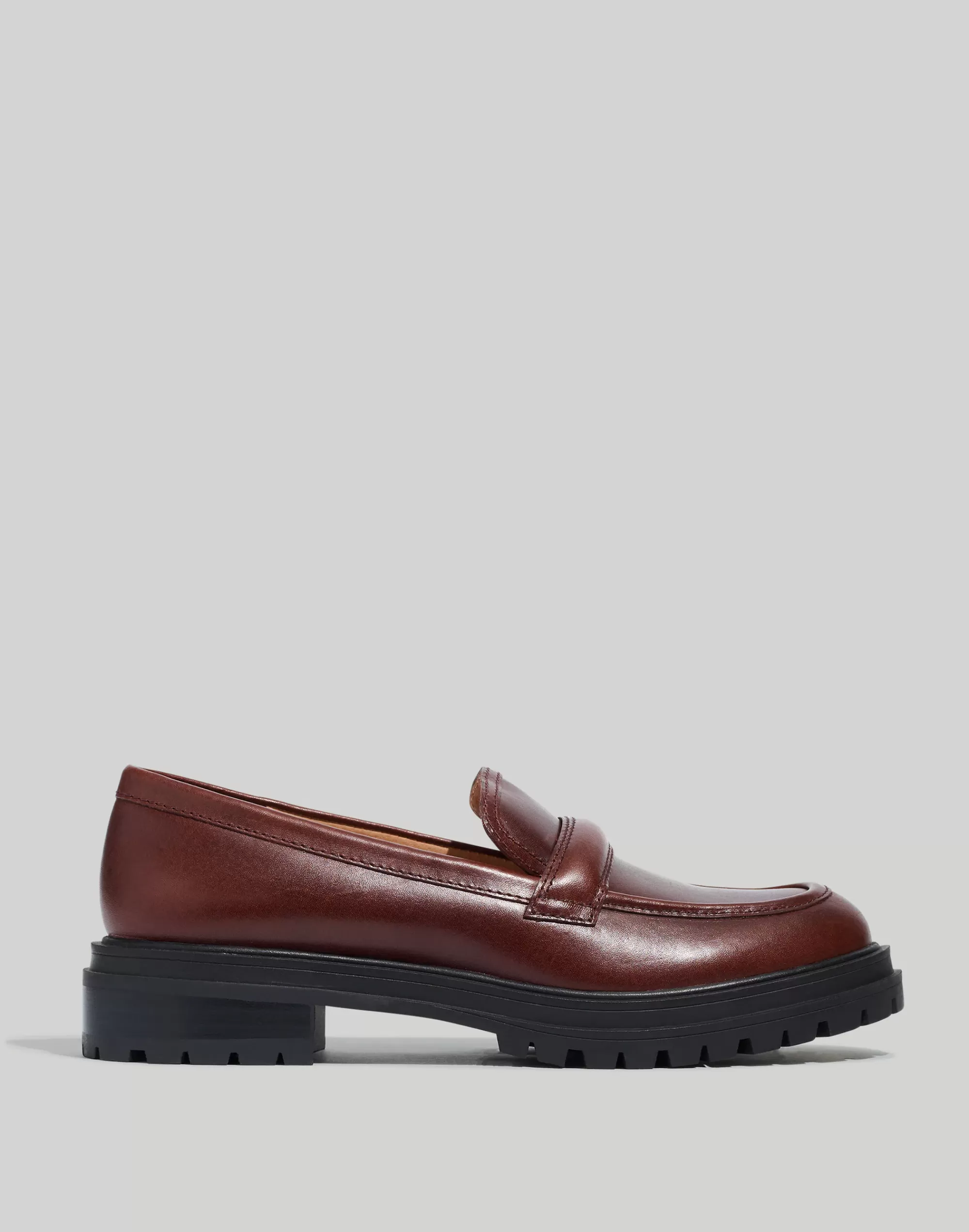 Madewell Flats>The Bradley Lugsole Loafer In Leather Cherry Wood