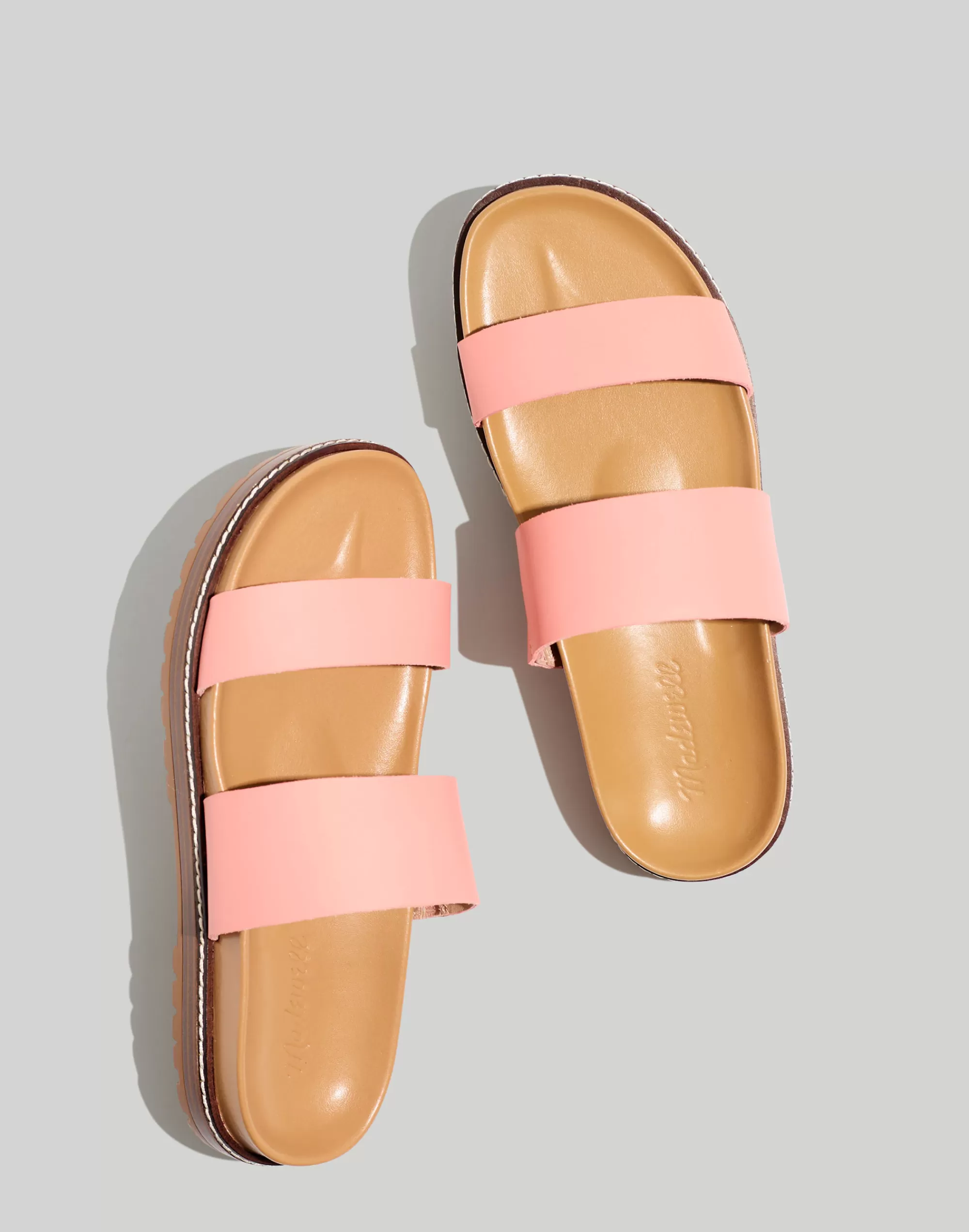 Madewell Sandals>The Charley Double-Strap Slide Sandal Dried Blossom