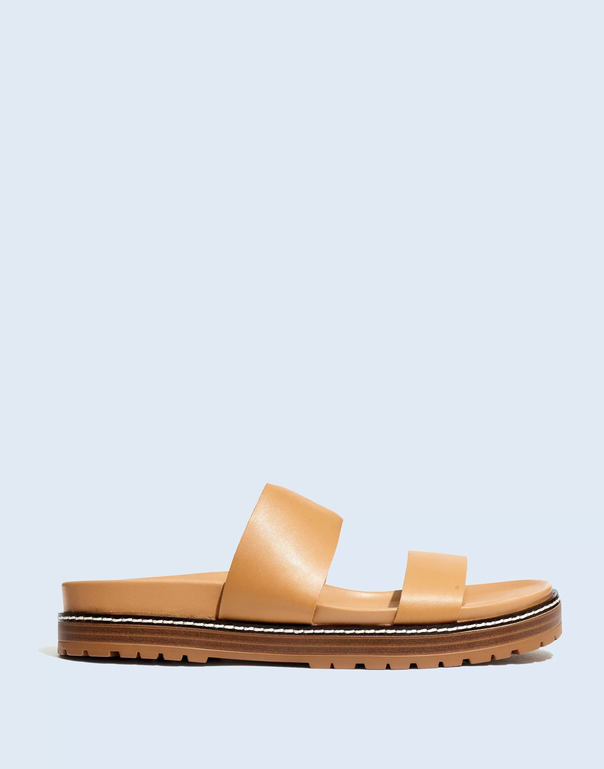 Madewell Sandals>The Charley Double-Strap Slide Sandal Desert Camel