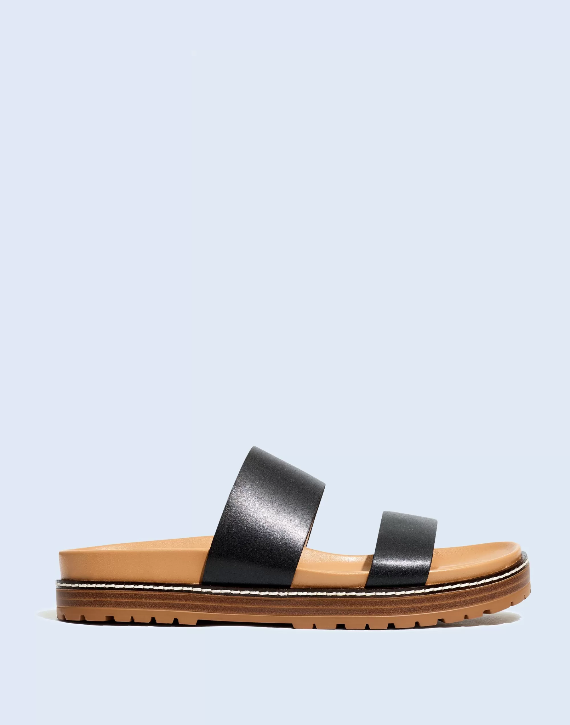 Madewell Sandals>The Charley Double-Strap Slide Sandal True Black