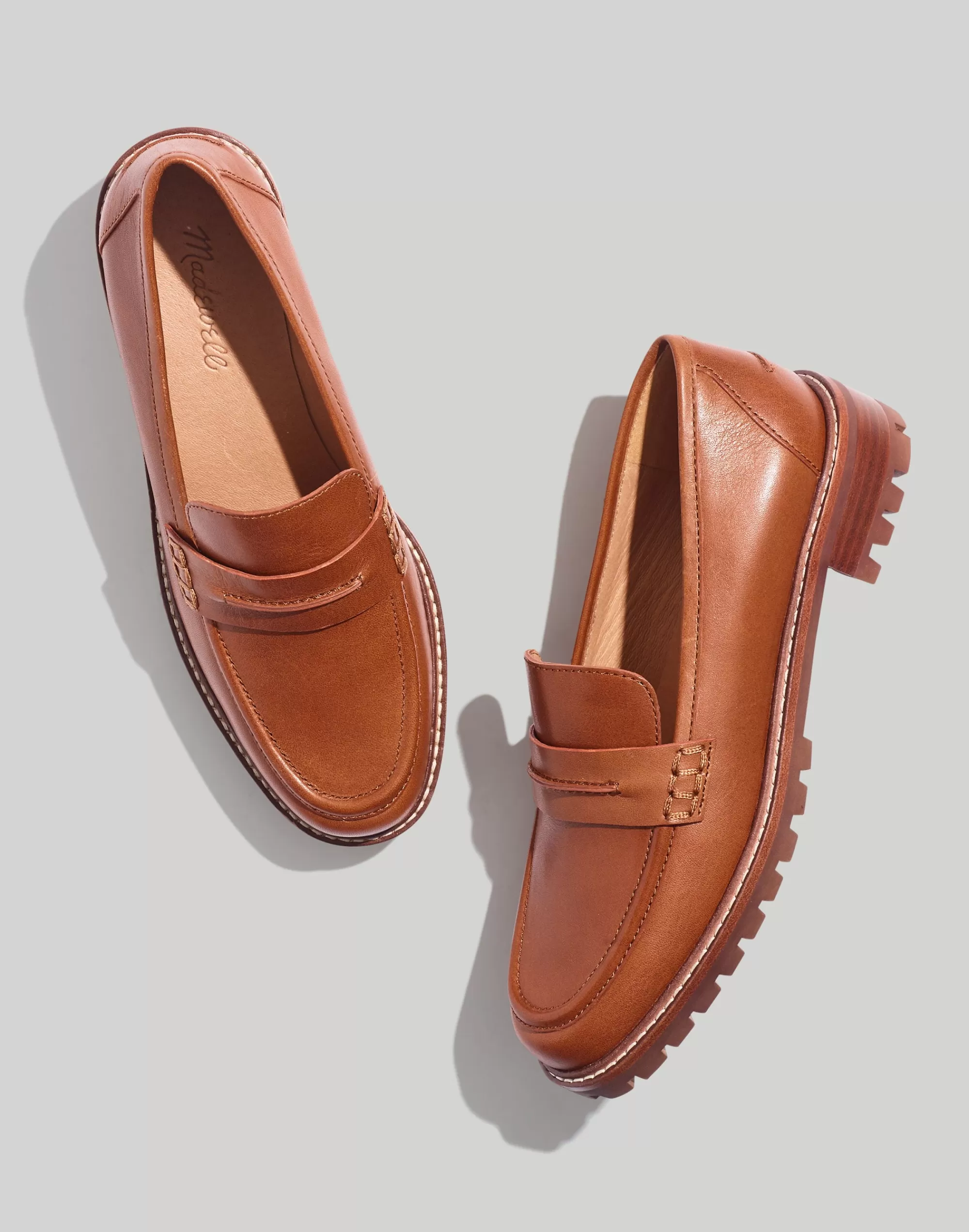 Madewell Flats>The Corinne Lugsole Loafer Dried Maple