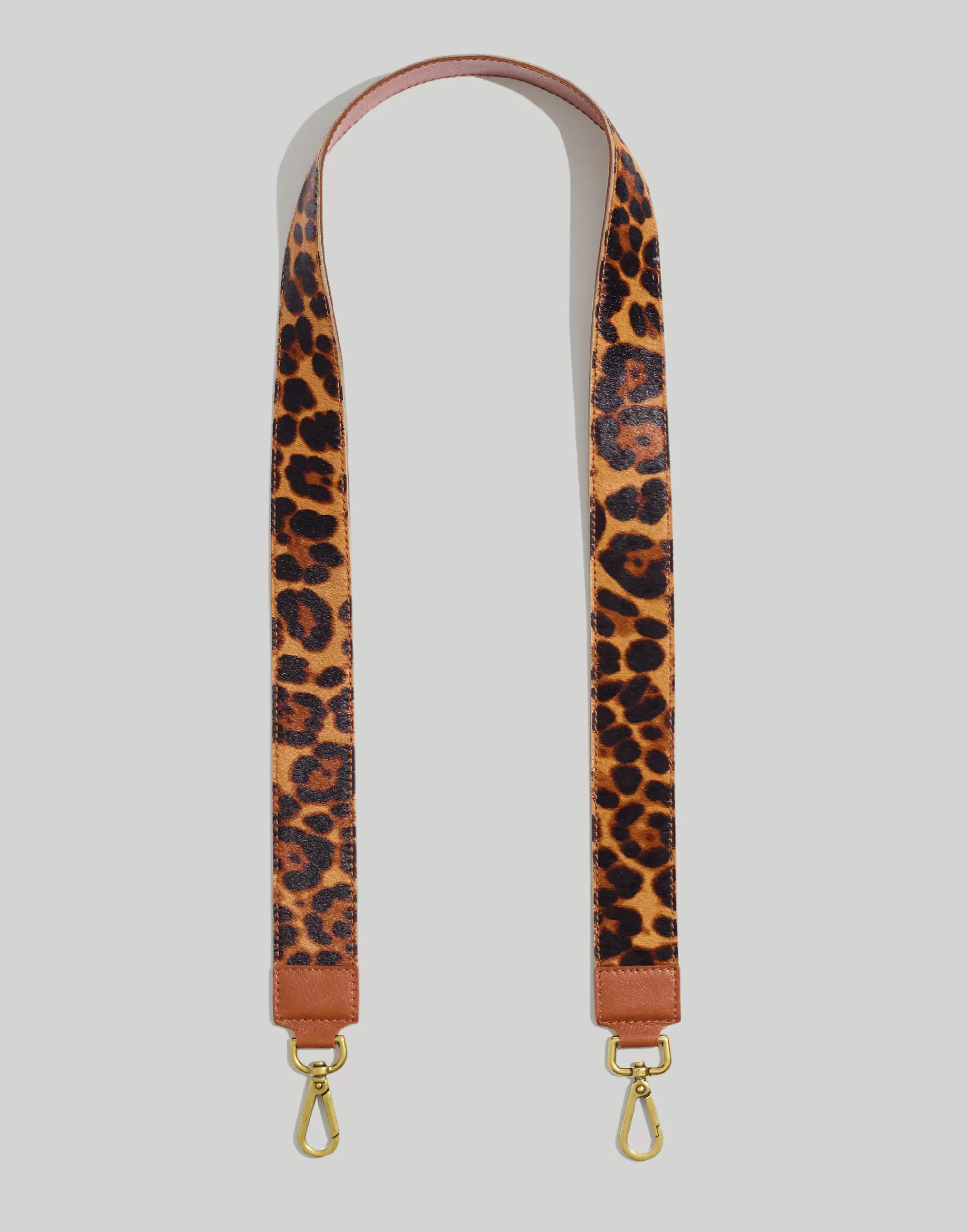 Madewell Leather Accessories>The Crossbody Bag Strap: Leopard Calf Hair Edition Truffle Multi