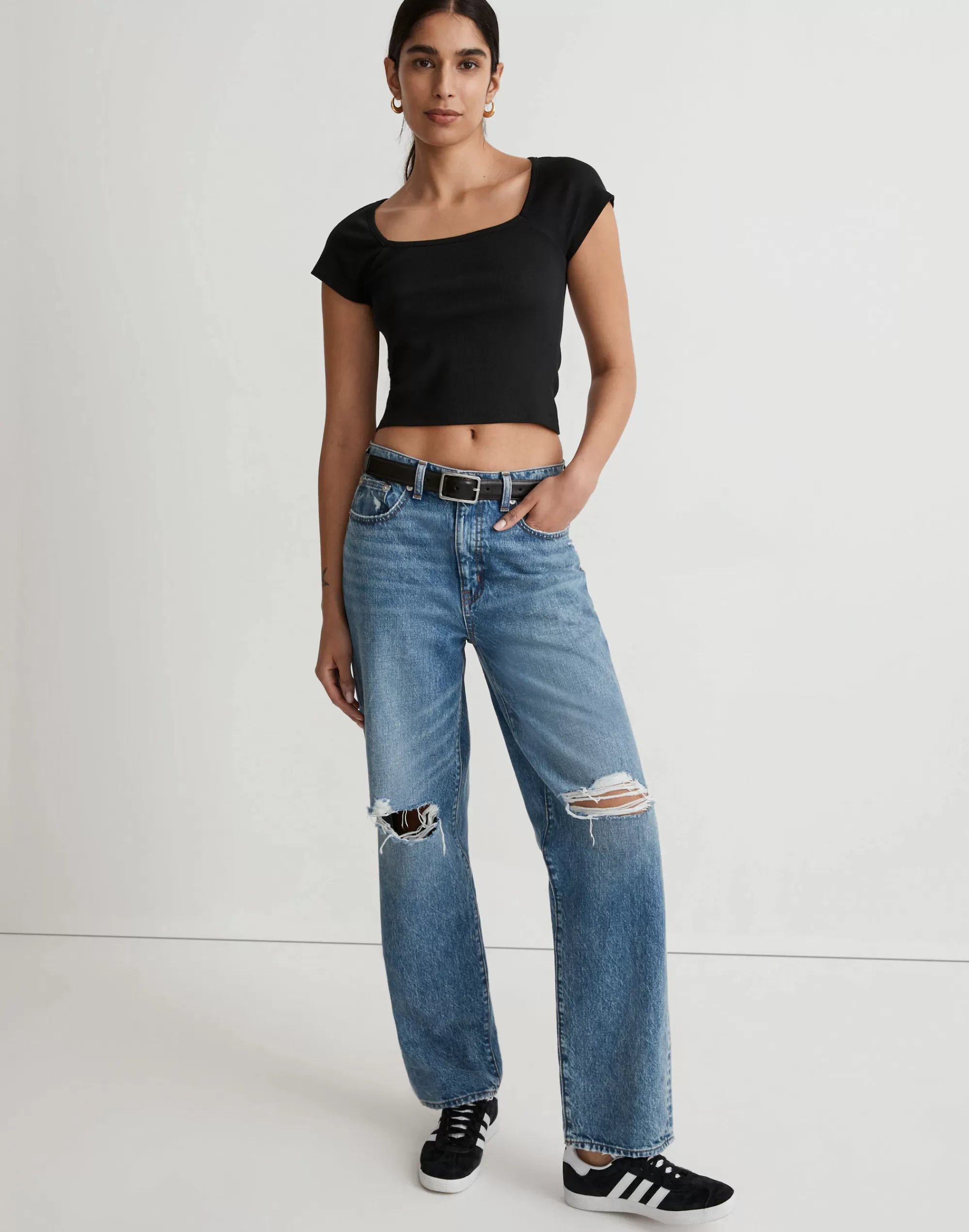 Madewell Jeans>The Dadjean In : Ripped Edition Brockport Wash