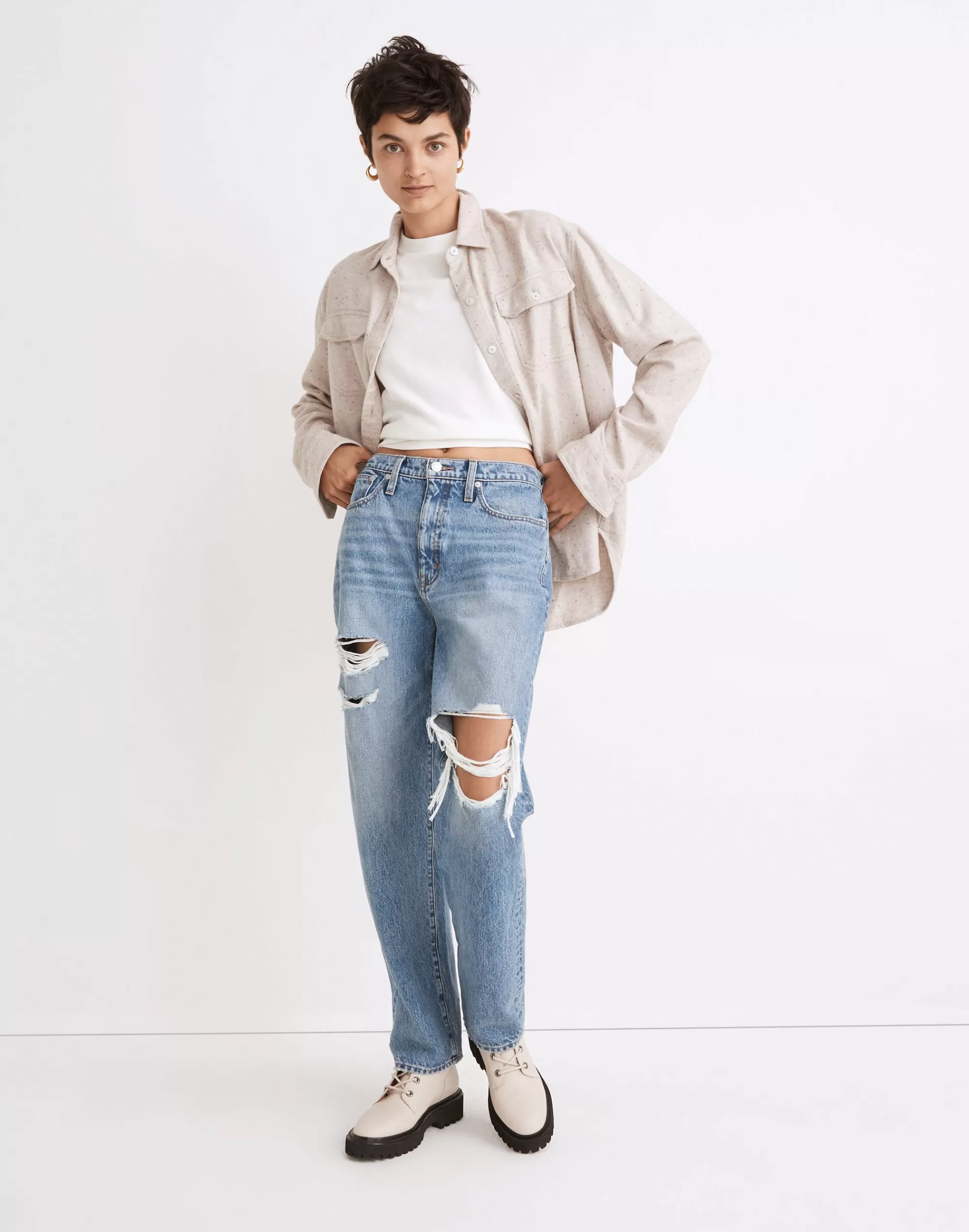 Madewell Boyjeans>The Dadjean In : Ripped Edition Amaron Wash