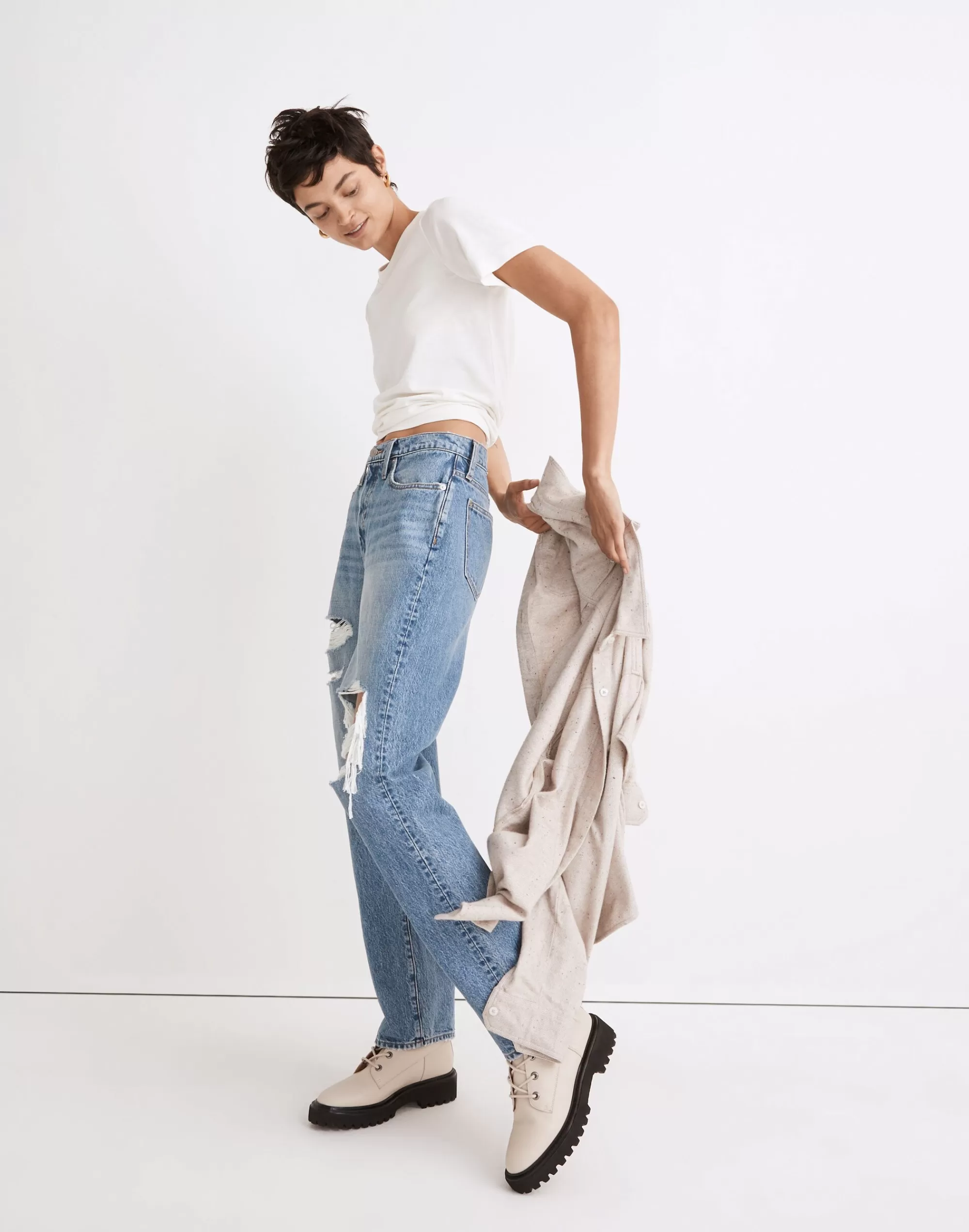 Madewell Boyjeans>The Dadjean In : Ripped Edition Amaron Wash