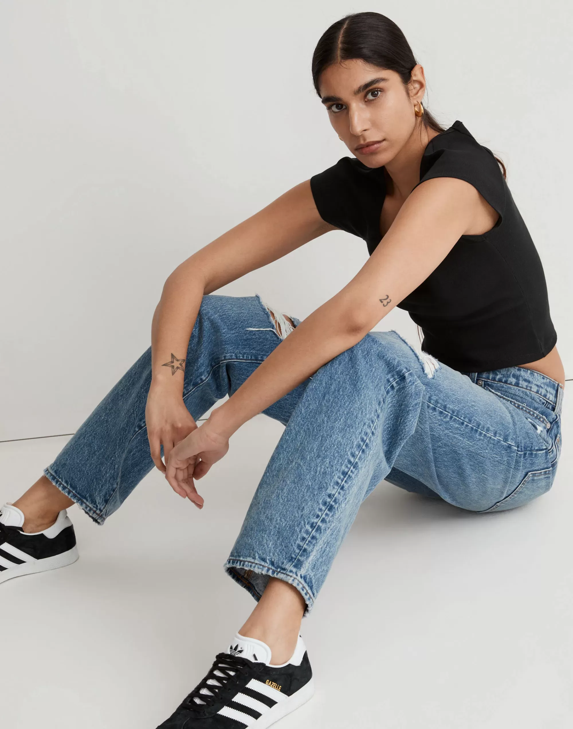 Madewell Boyjeans>The Dadjean In : Ripped Edition Brockport Wash