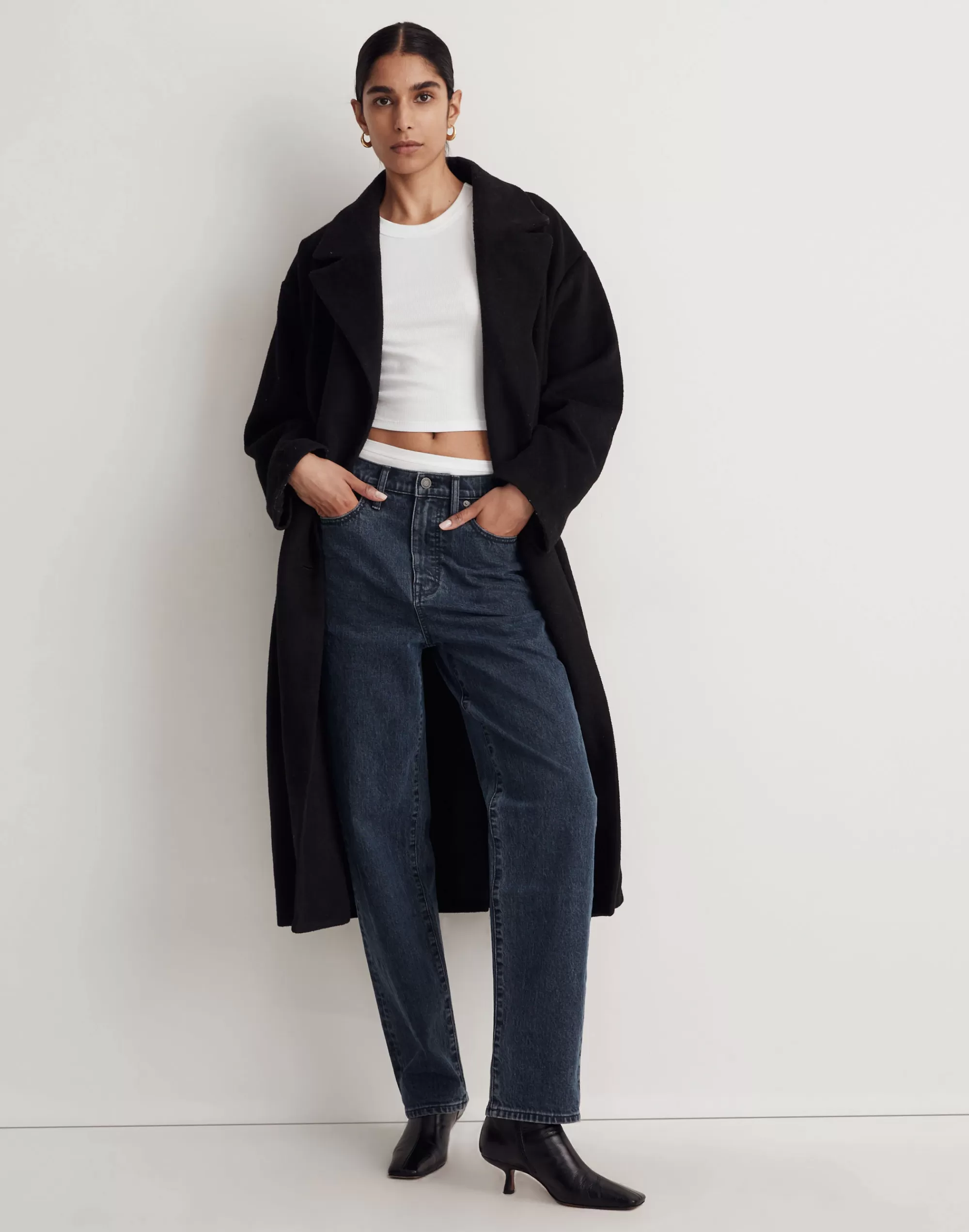 Madewell Boyjeans>The Dadjean In Wash Charcoal Indigo