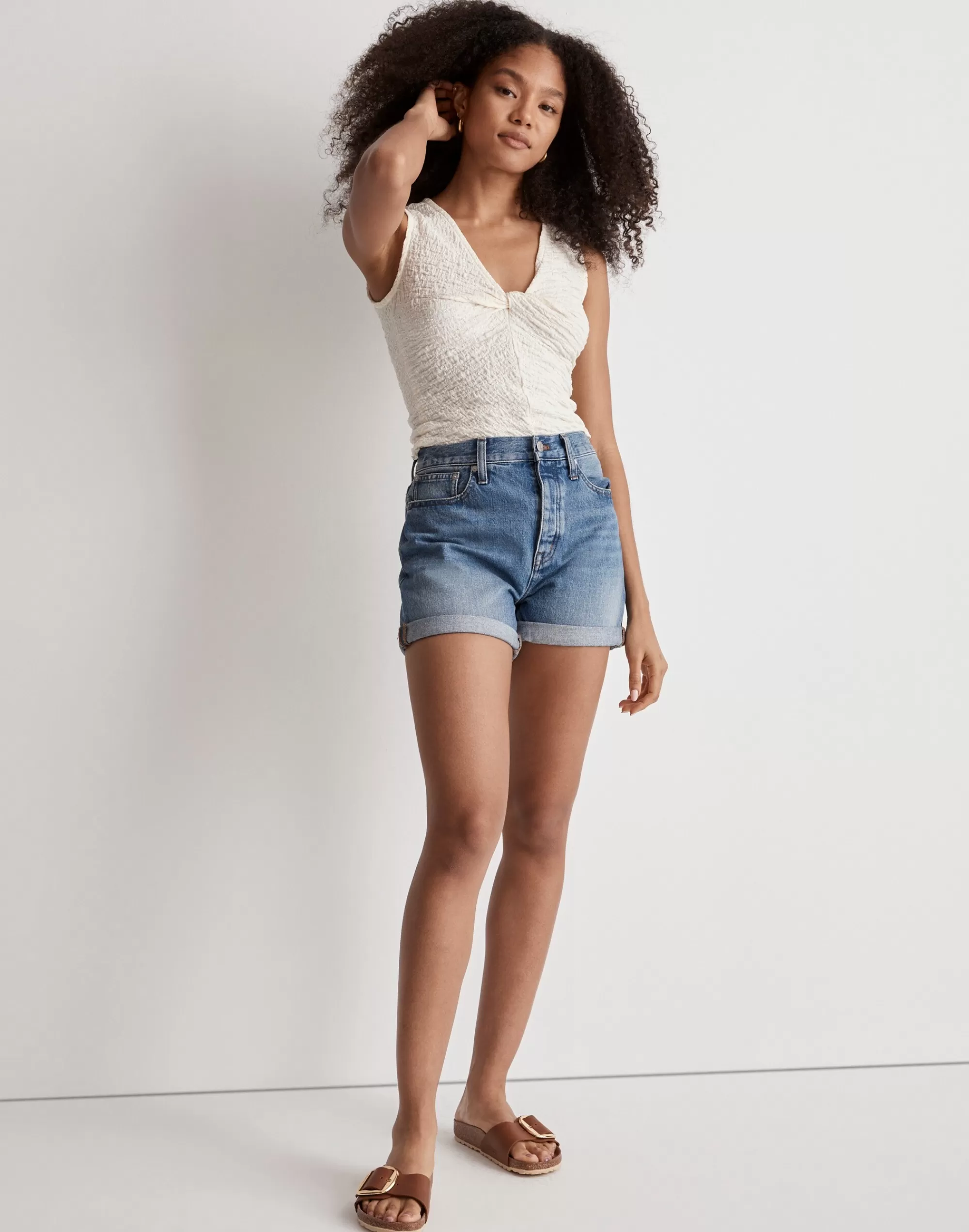 Madewell Baggy Shorts>The Dadjean Short In : Rolled-Hem Edition Emmert Wash