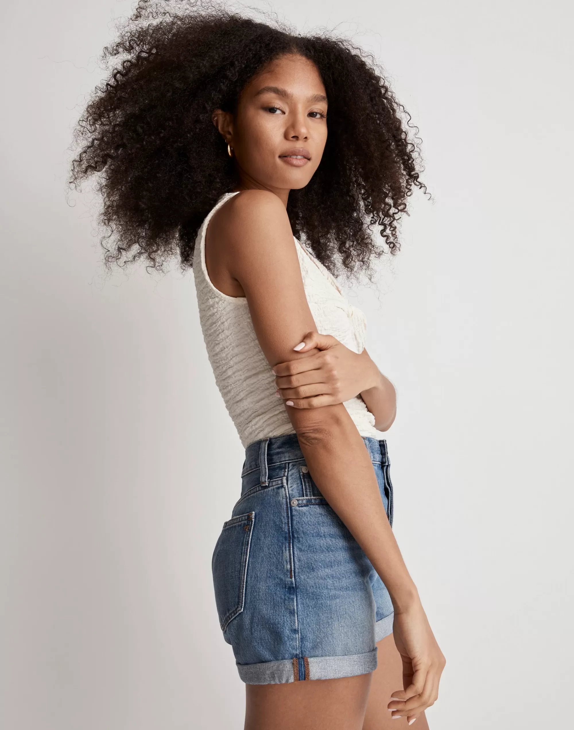 Madewell Baggy Shorts>The Dadjean Short In : Rolled-Hem Edition Emmert Wash