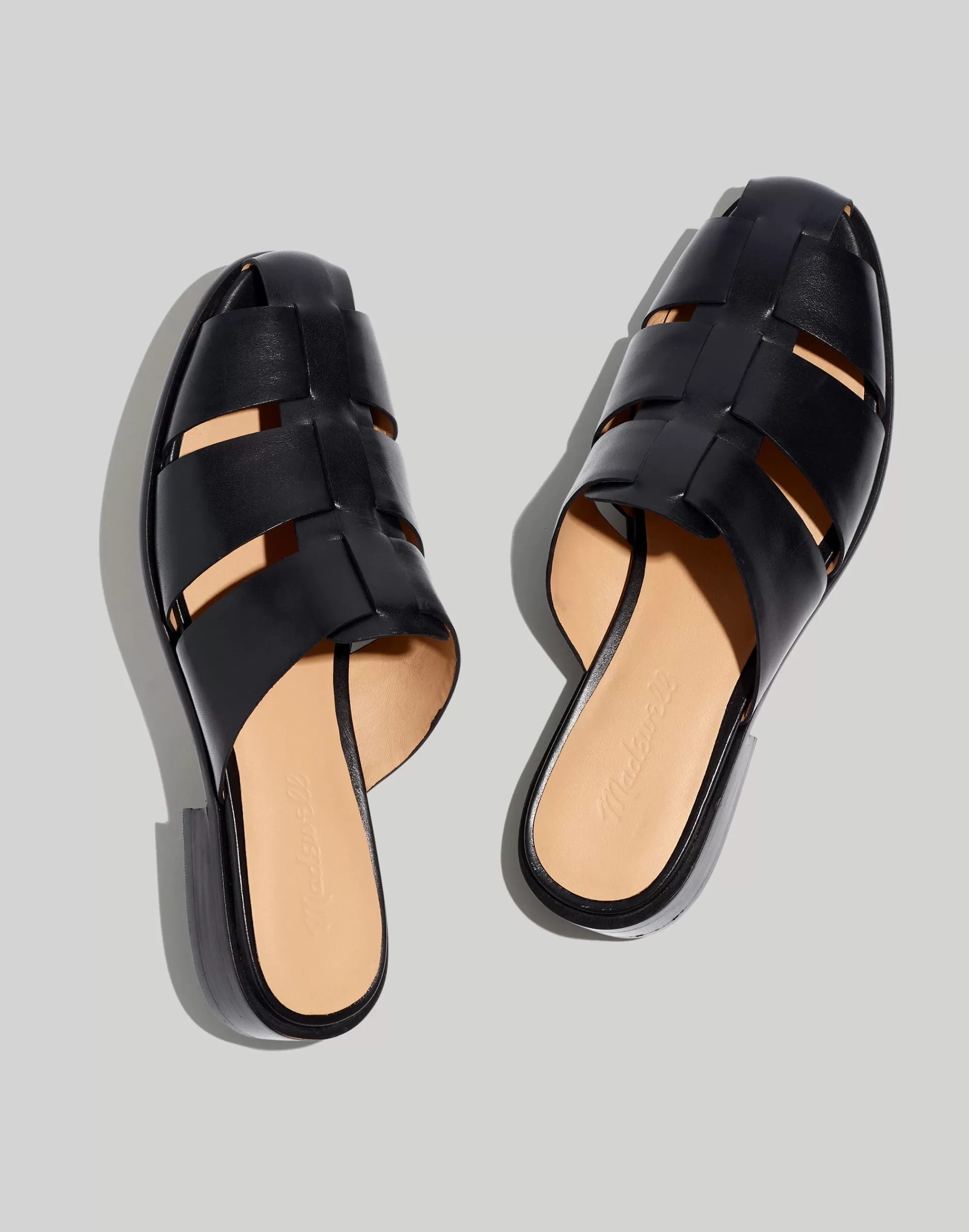 Madewell Flats>The Dixson Fisherman Mule True Black