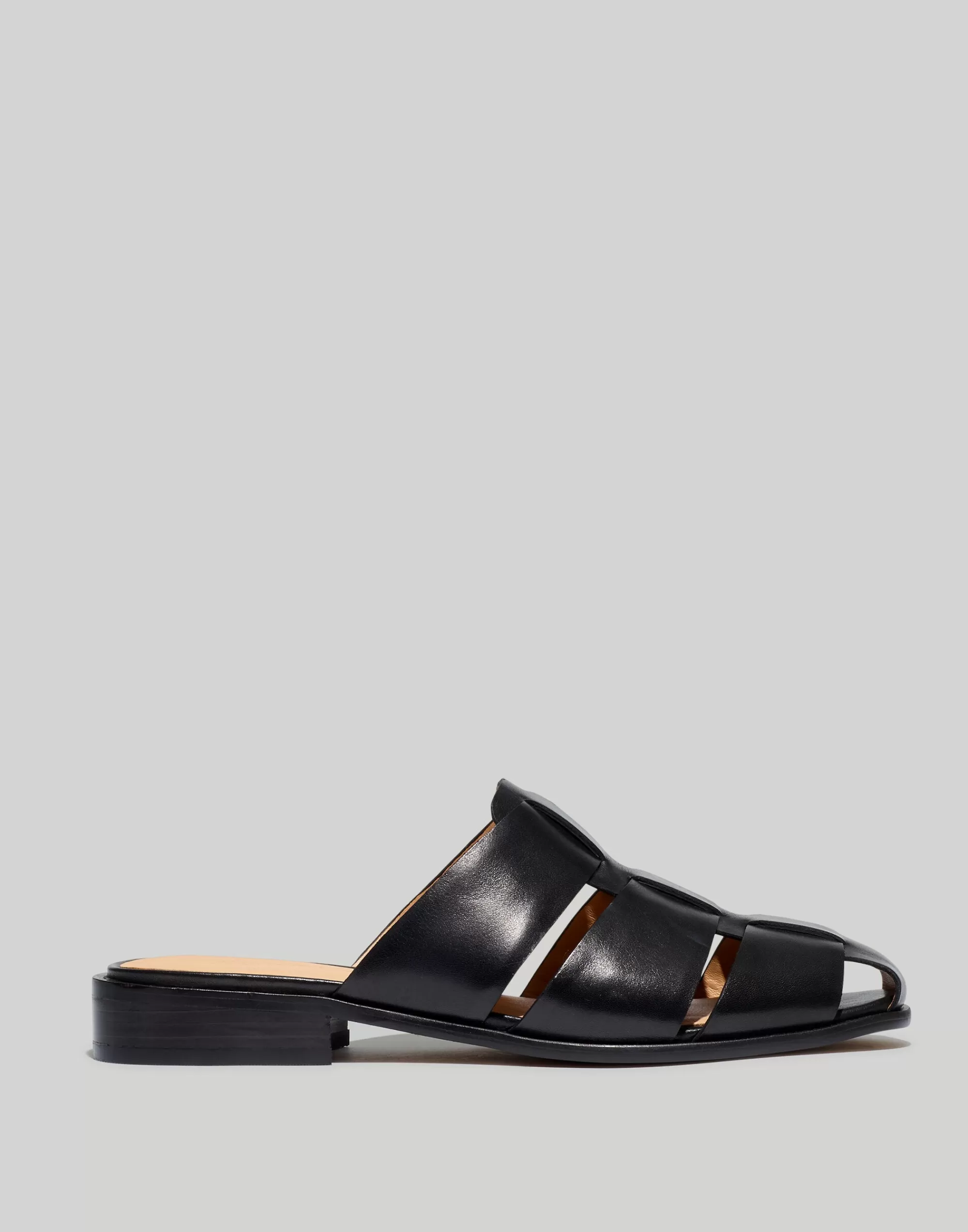 Madewell Flats>The Dixson Fisherman Mule True Black