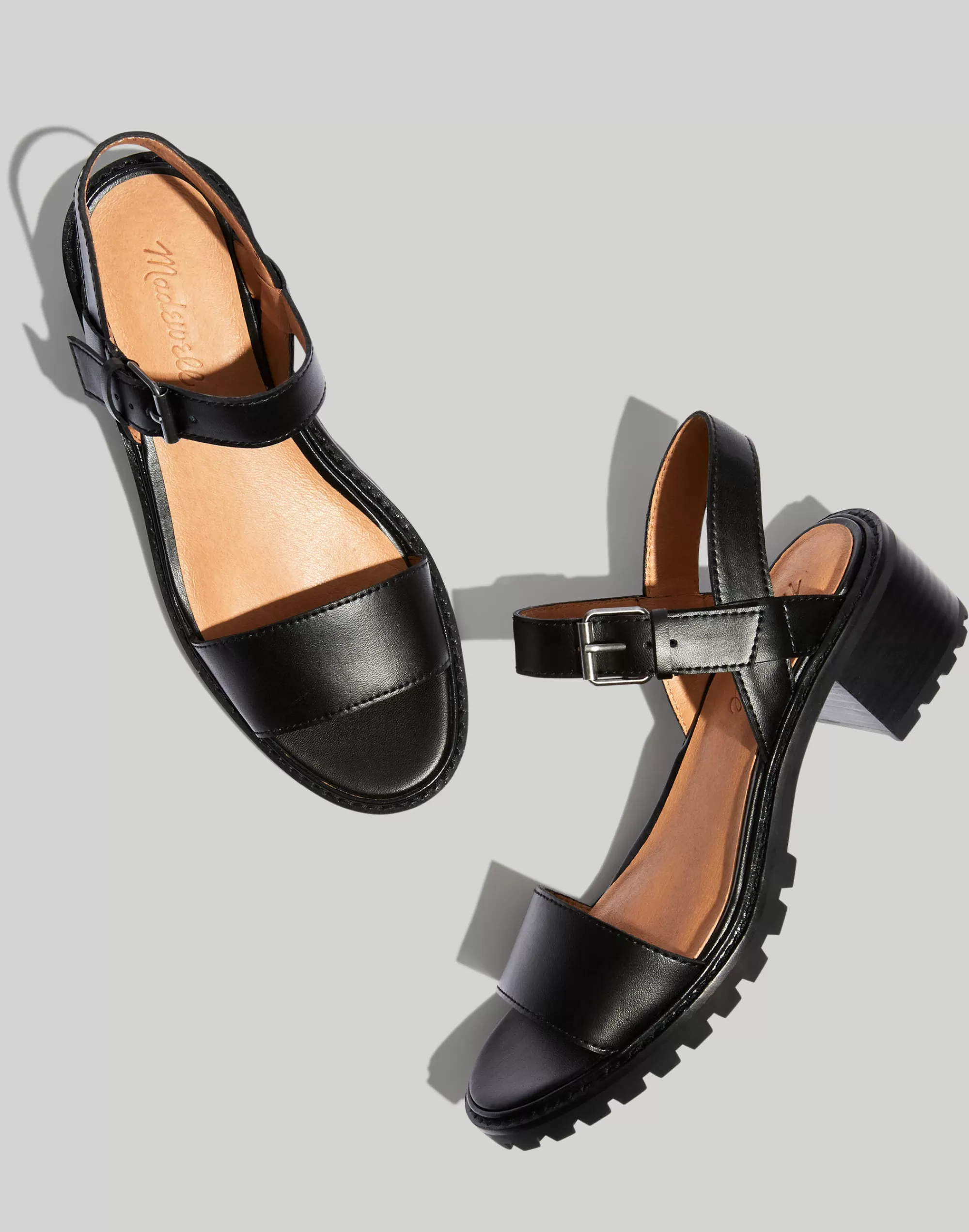 Madewell Heels>The Erin Lugsole Sandal True Black