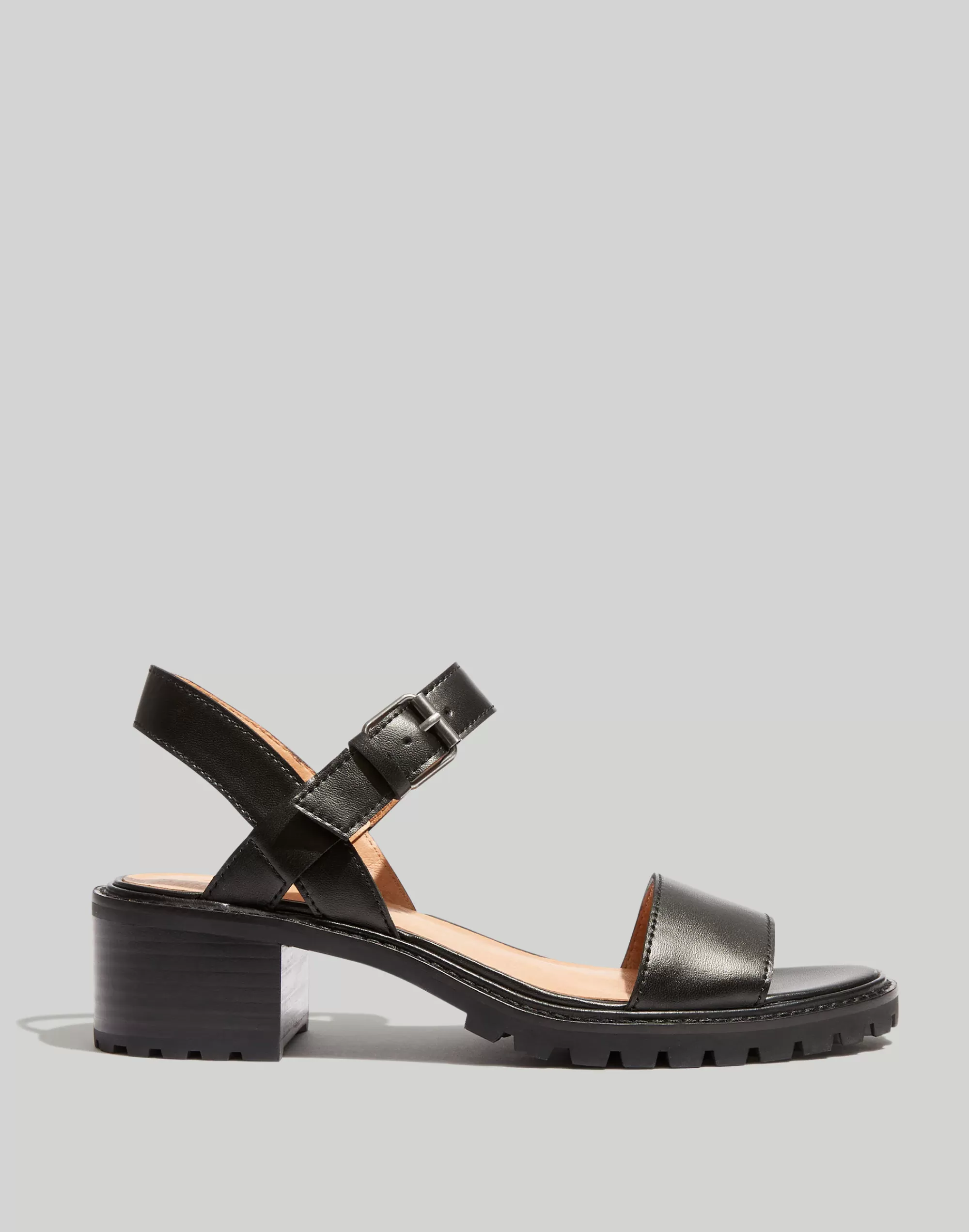 Madewell Heels>The Erin Lugsole Sandal True Black