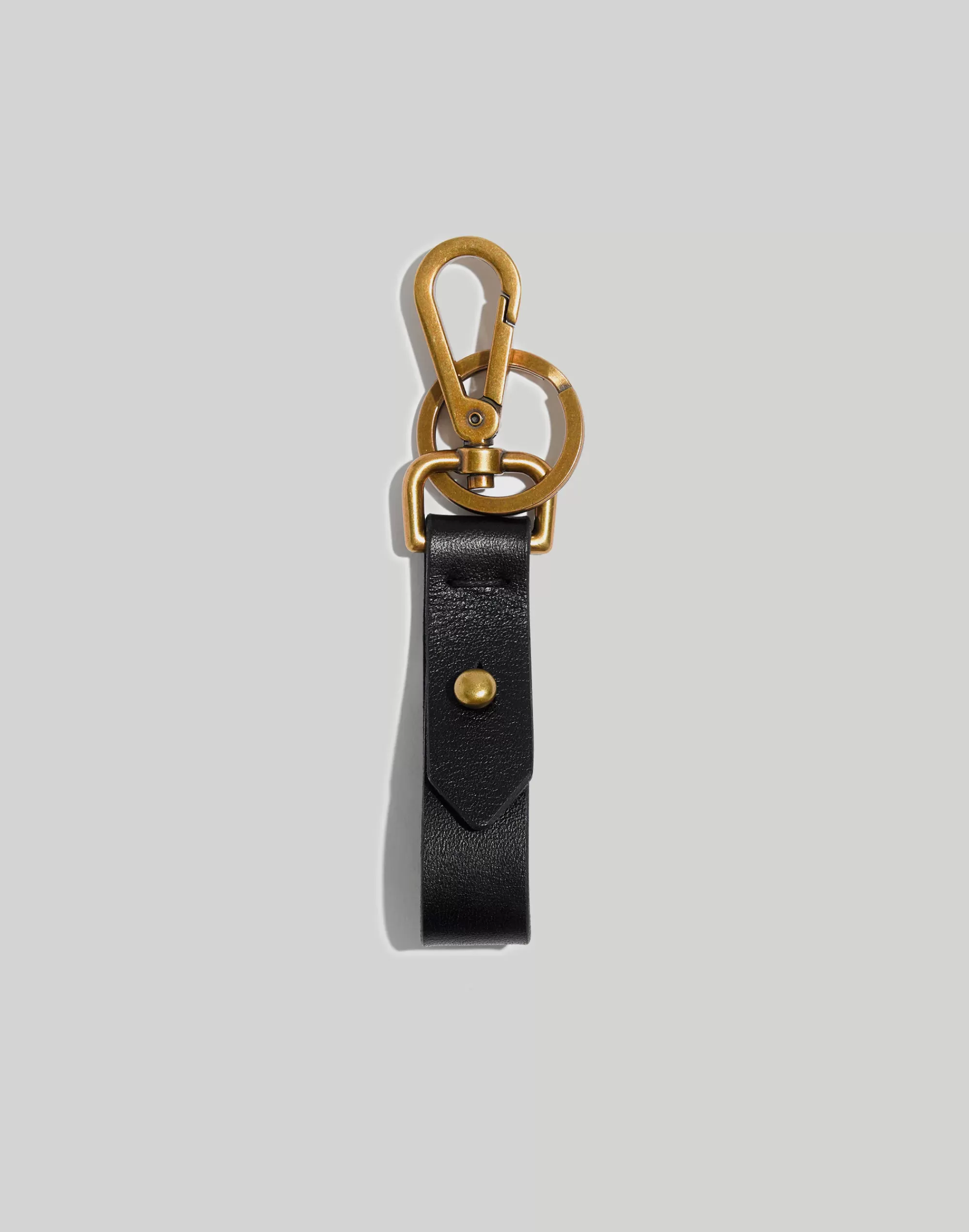 Madewell Luggage & Travel>The Front Door Key Fob In Leather True Black