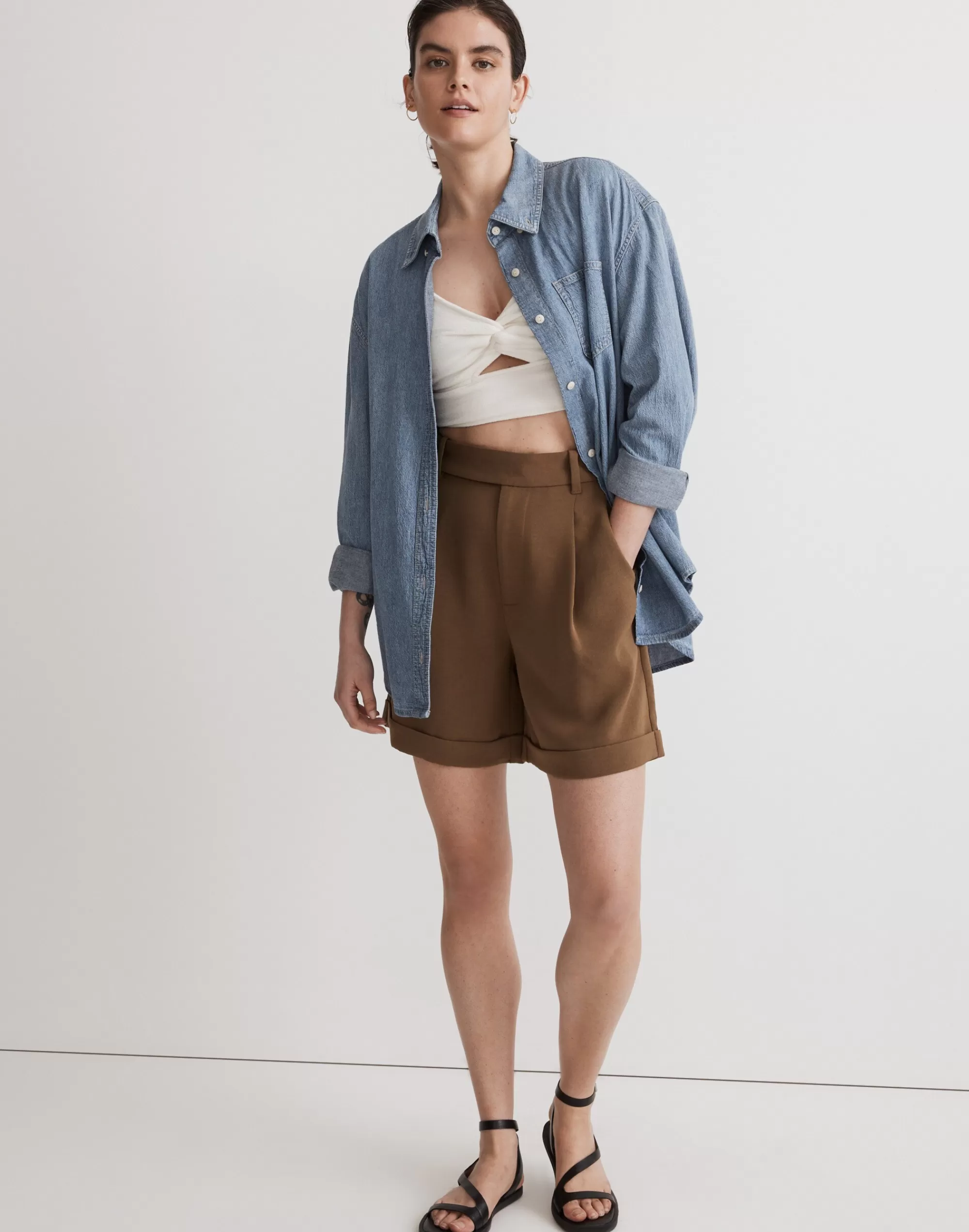 Madewell Shorts>The Harlow Short Light Roast