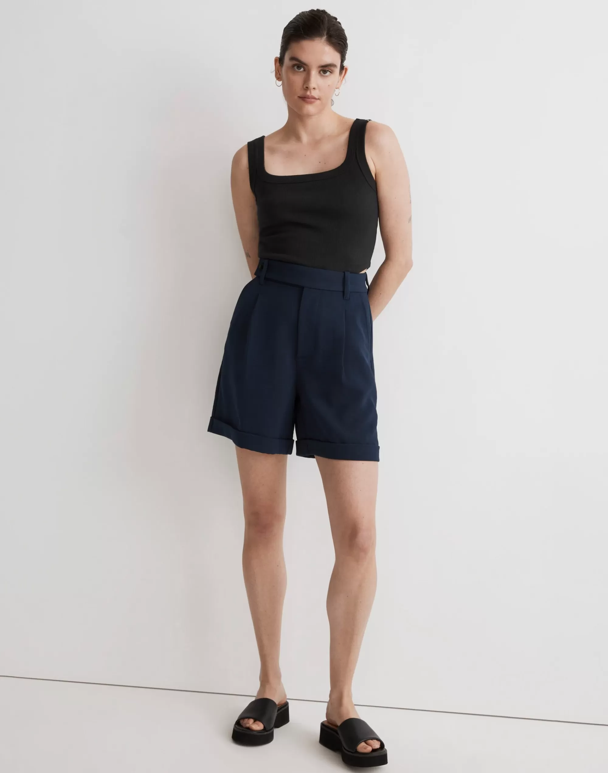 Madewell Shorts>The Harlow Short Deep Indigo