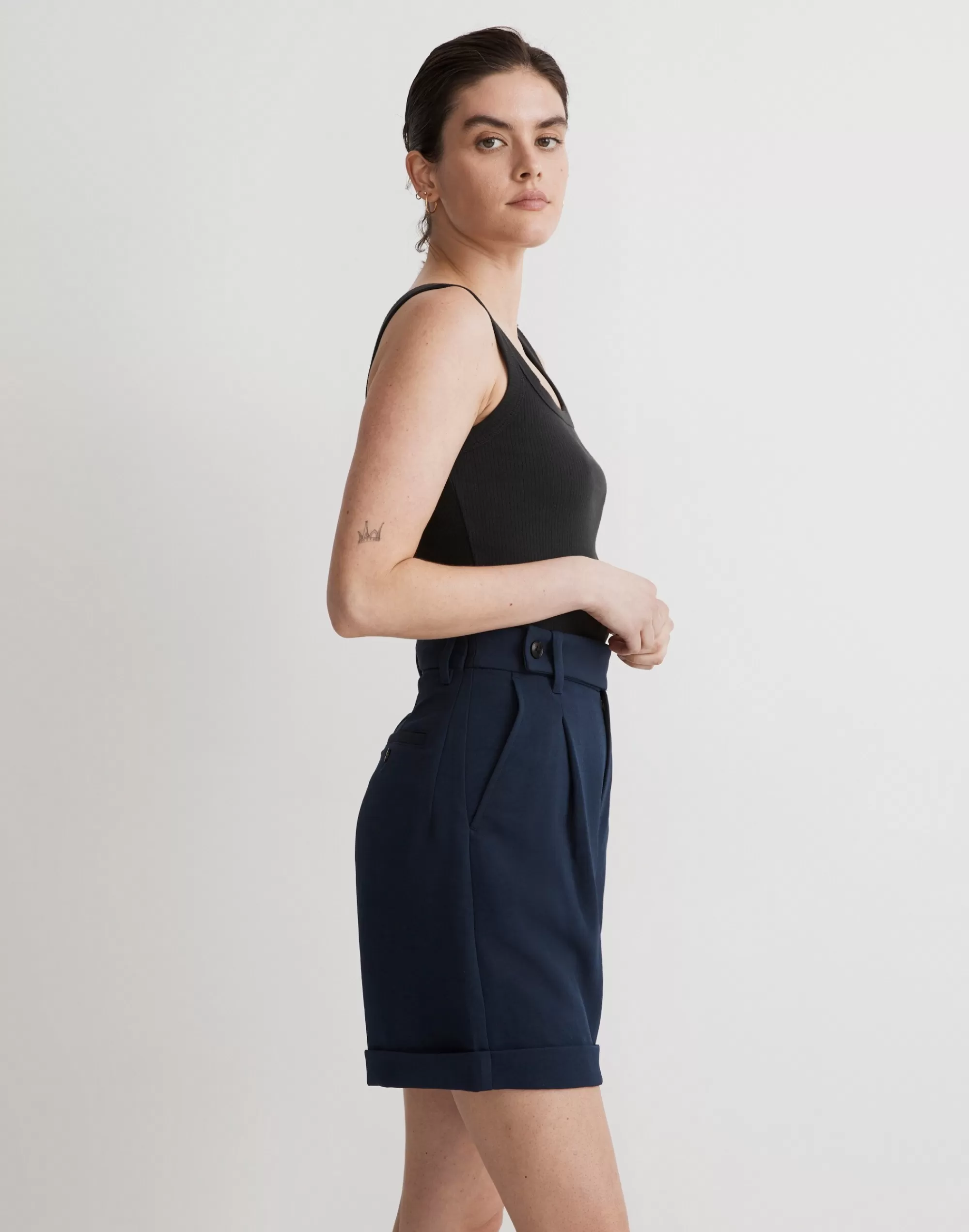 Madewell Shorts>The Harlow Short Deep Indigo