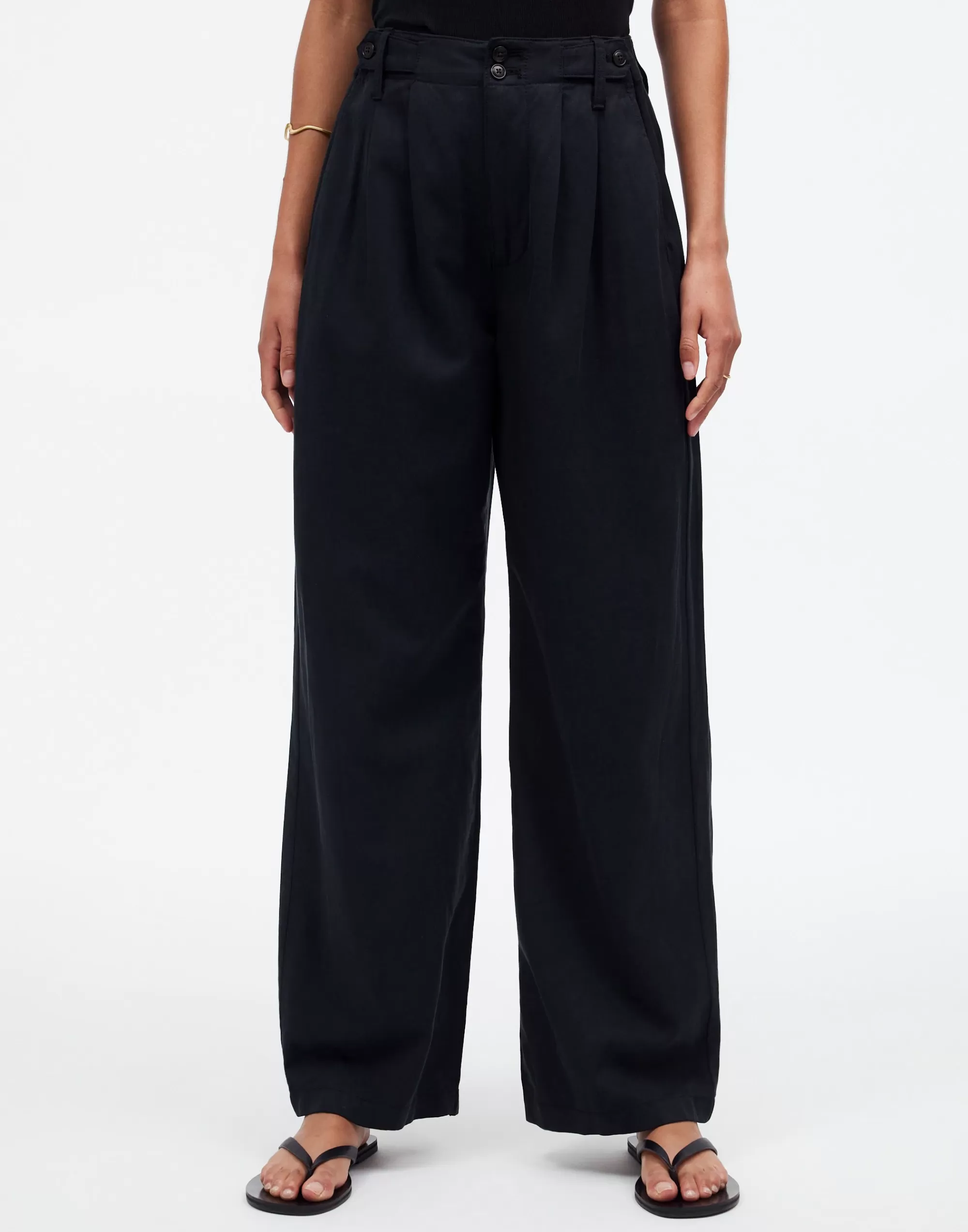 Madewell Pants>The Harlow Wide-Leg Pant True Black