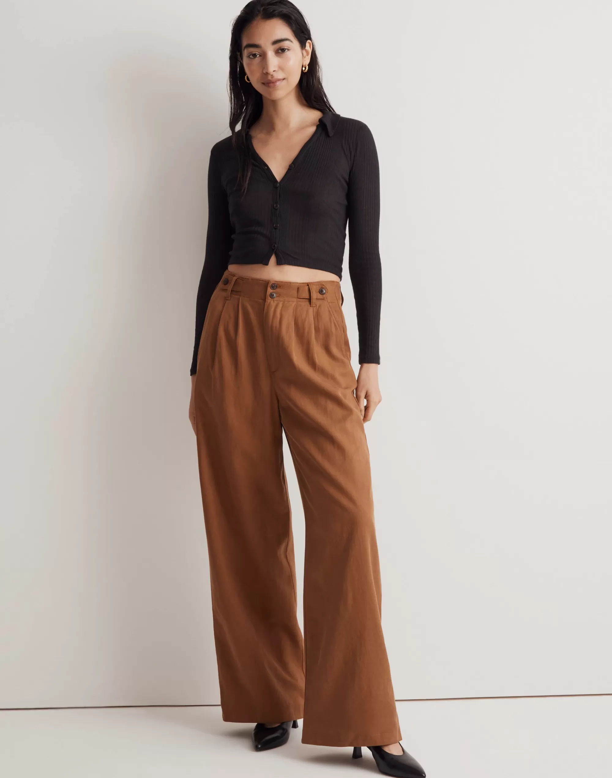 Madewell Pants>The Harlow Wide-Leg Pant Acorn