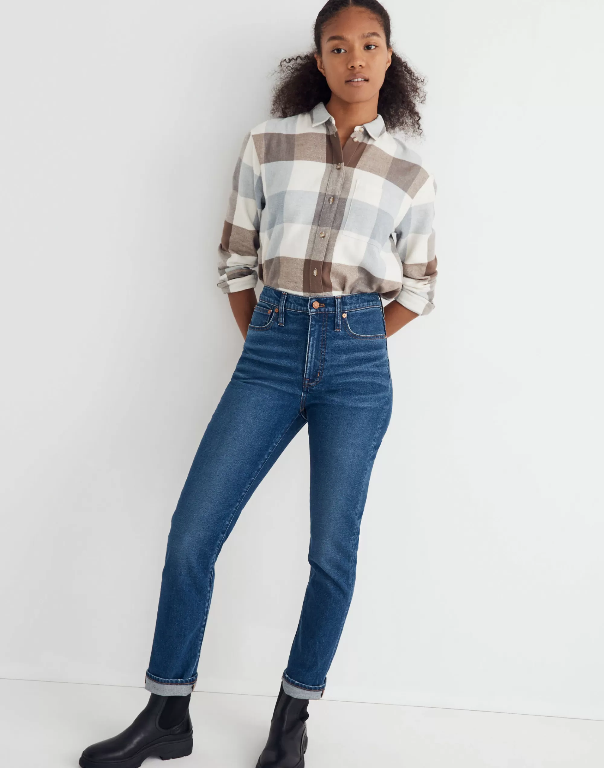 Madewell Jeans>The High-Rise Slim Boyjean In Twyford Wash