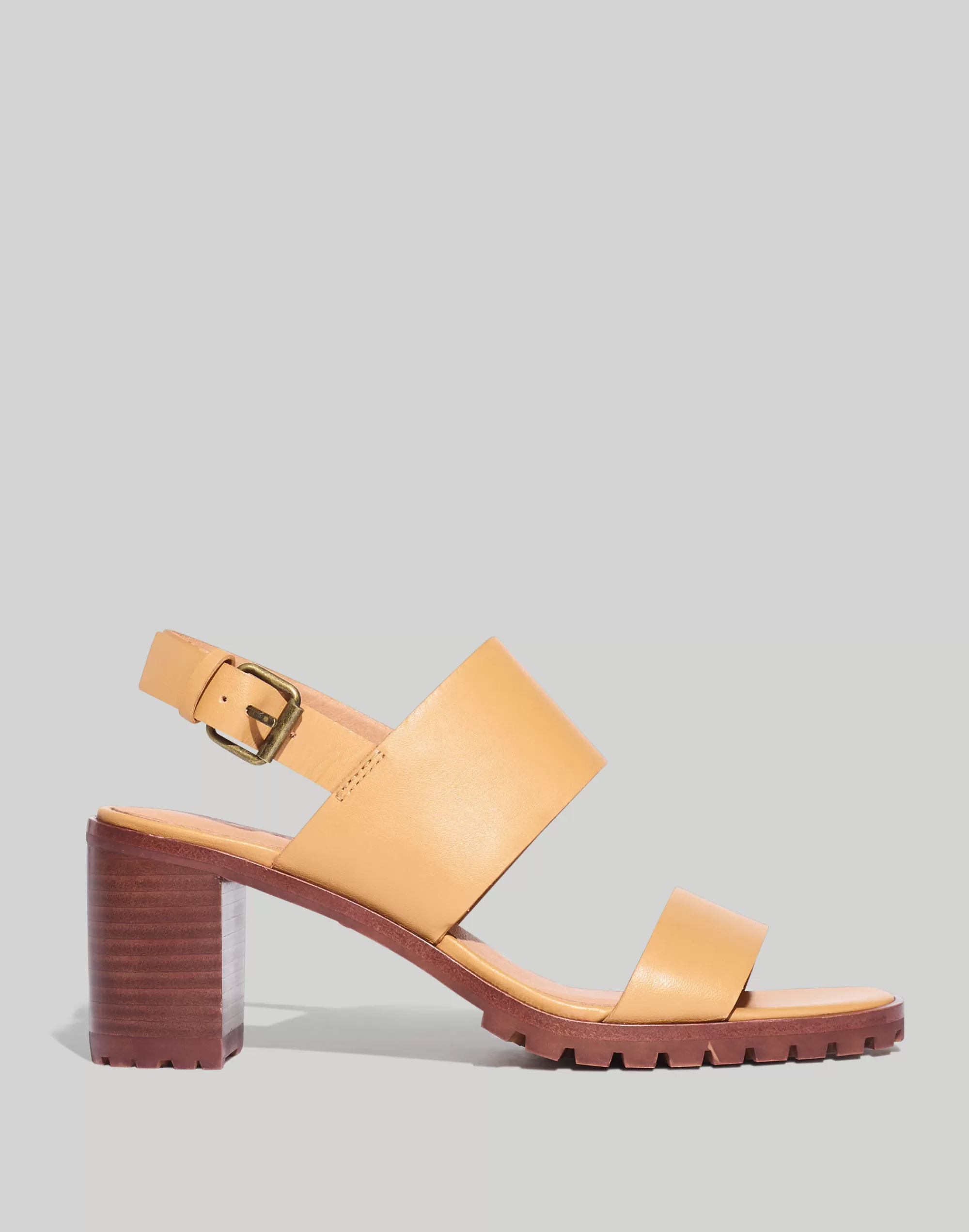 Madewell Heels>The Kiera Lugsole Sandal Desert Camel