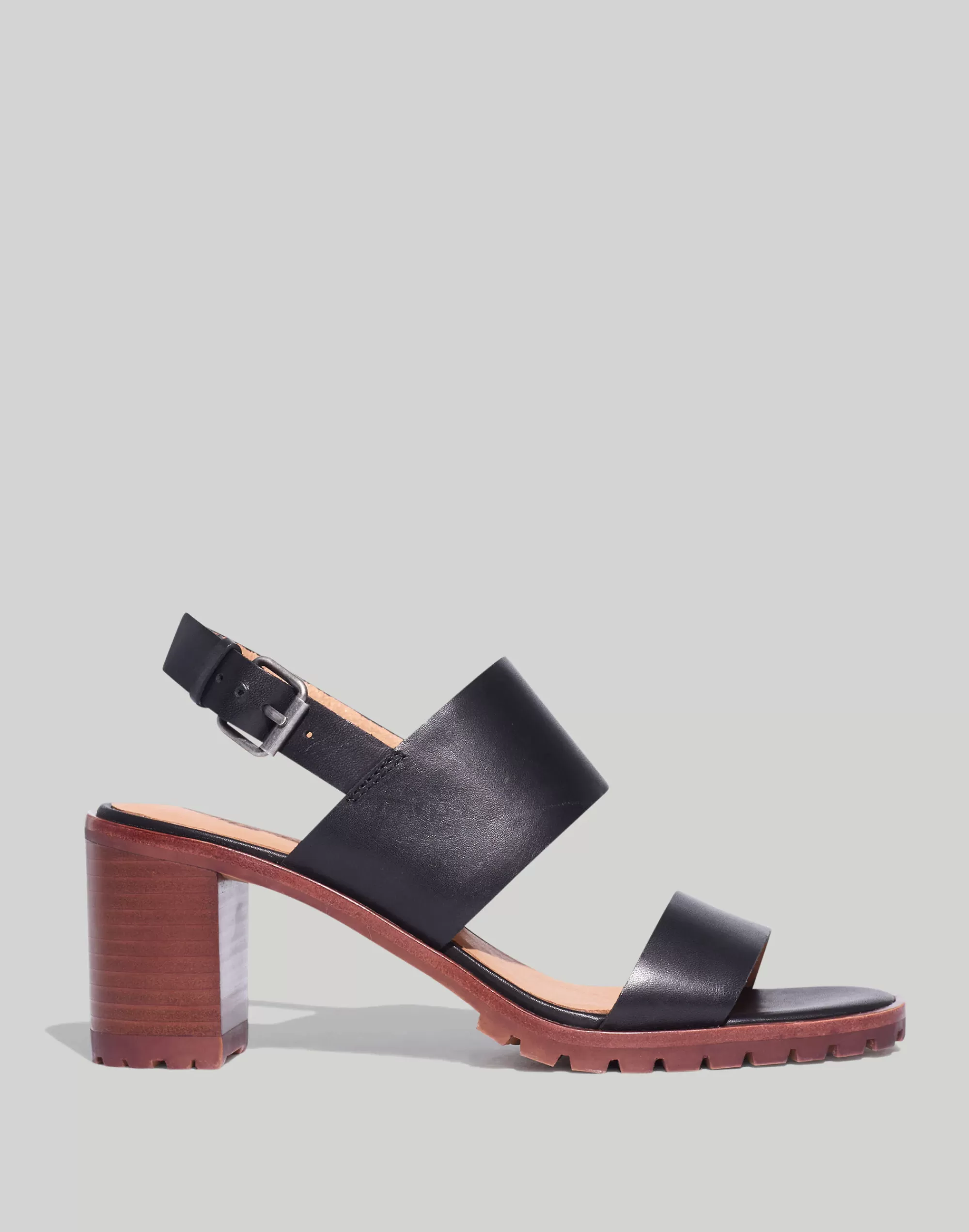 Madewell Sandals>The Kiera Lugsole Sandal True Black