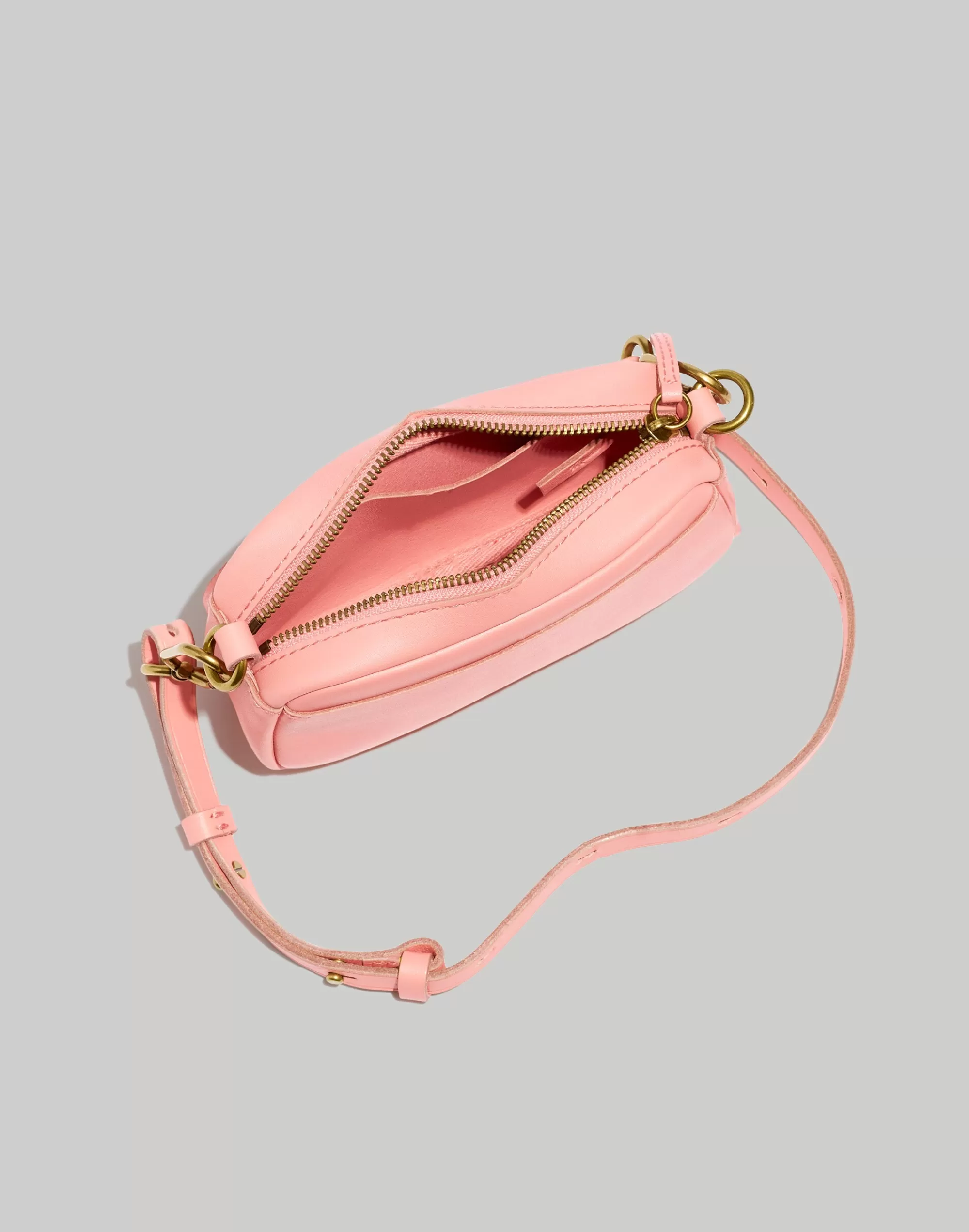 Madewell Crossbody Bags>The Leather Carabiner Mini Crossbody Bag Dried Blossom