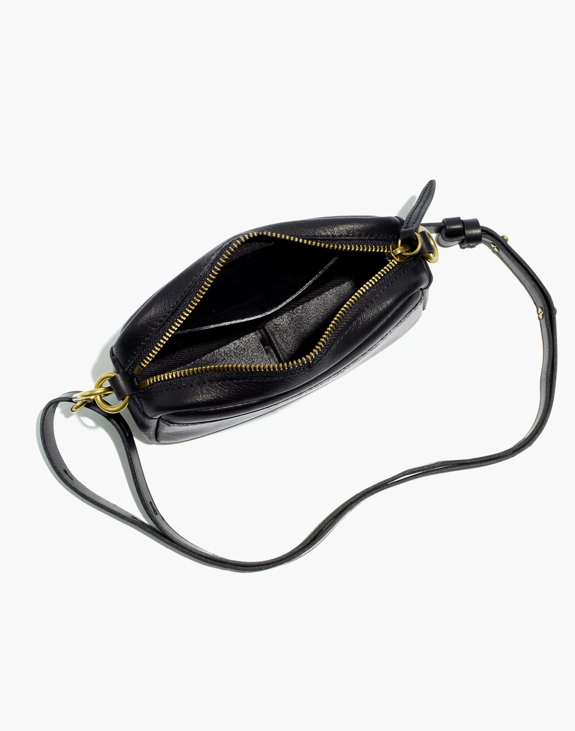 Madewell Crossbody Bags>The Leather Carabiner Mini Crossbody Bag True Black