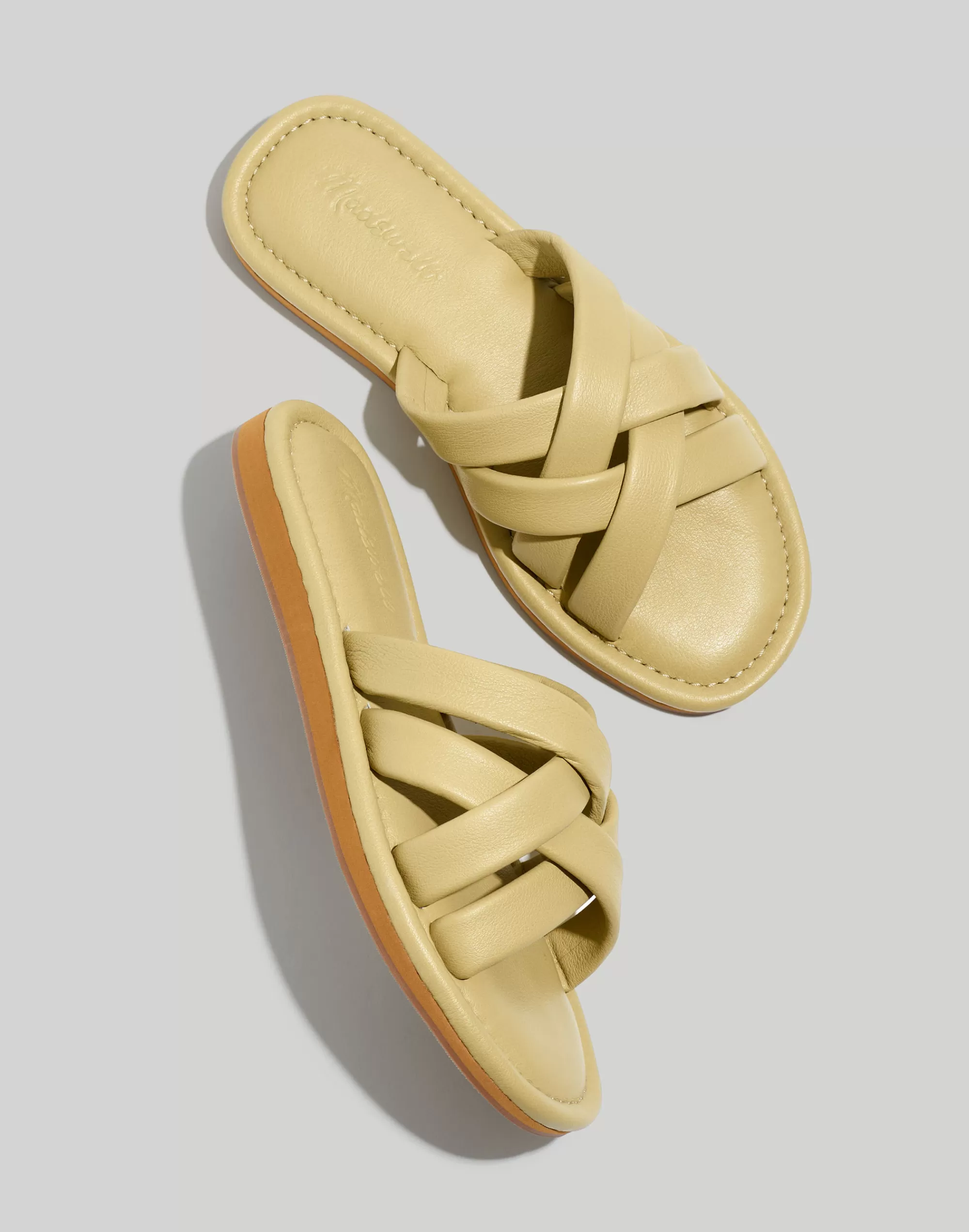 Madewell Sandals>The Leeandra Slide Sandal Pale Lichen