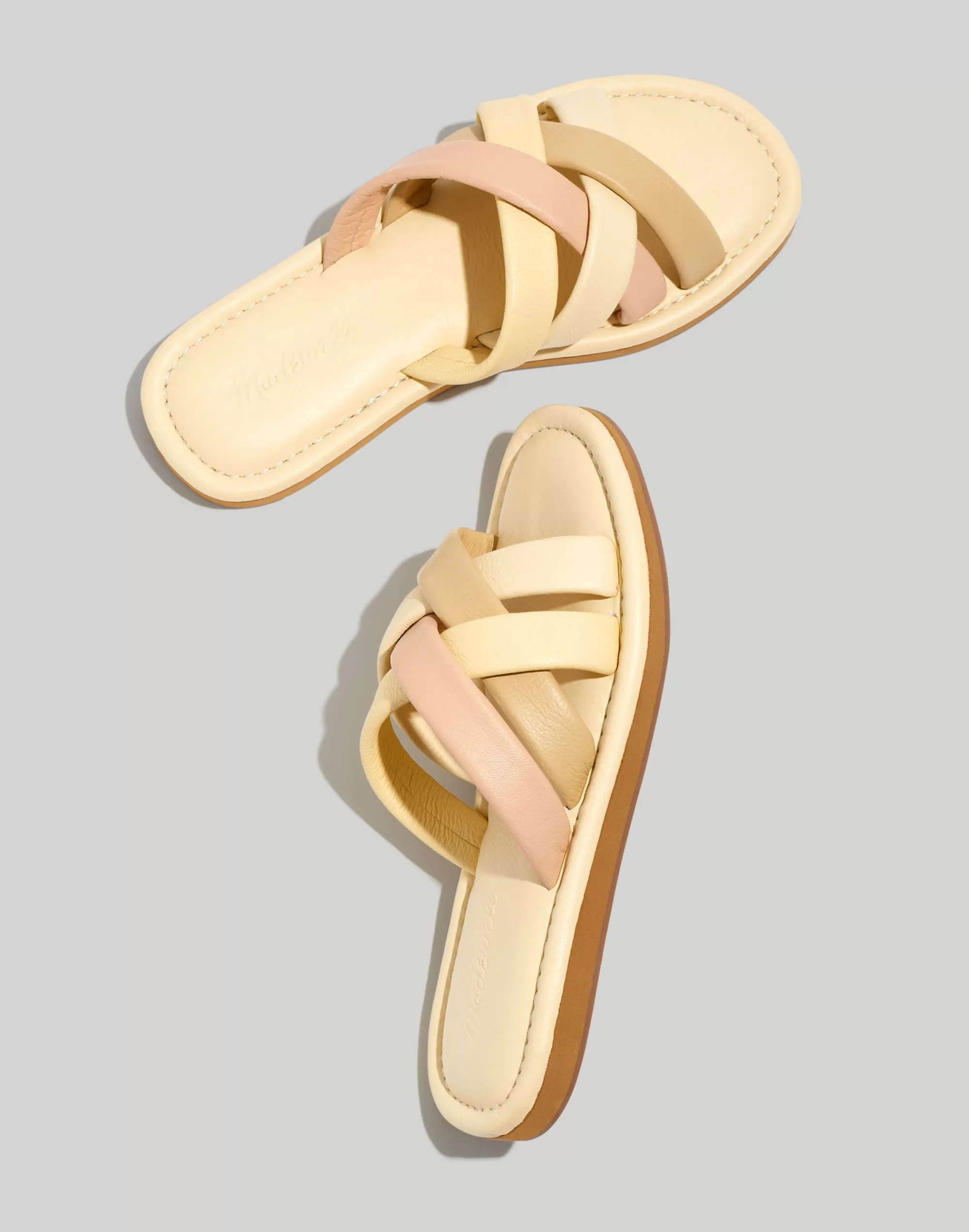 Madewell Sandals>The Leeandra Slide Sandal Buttered Scone Multi