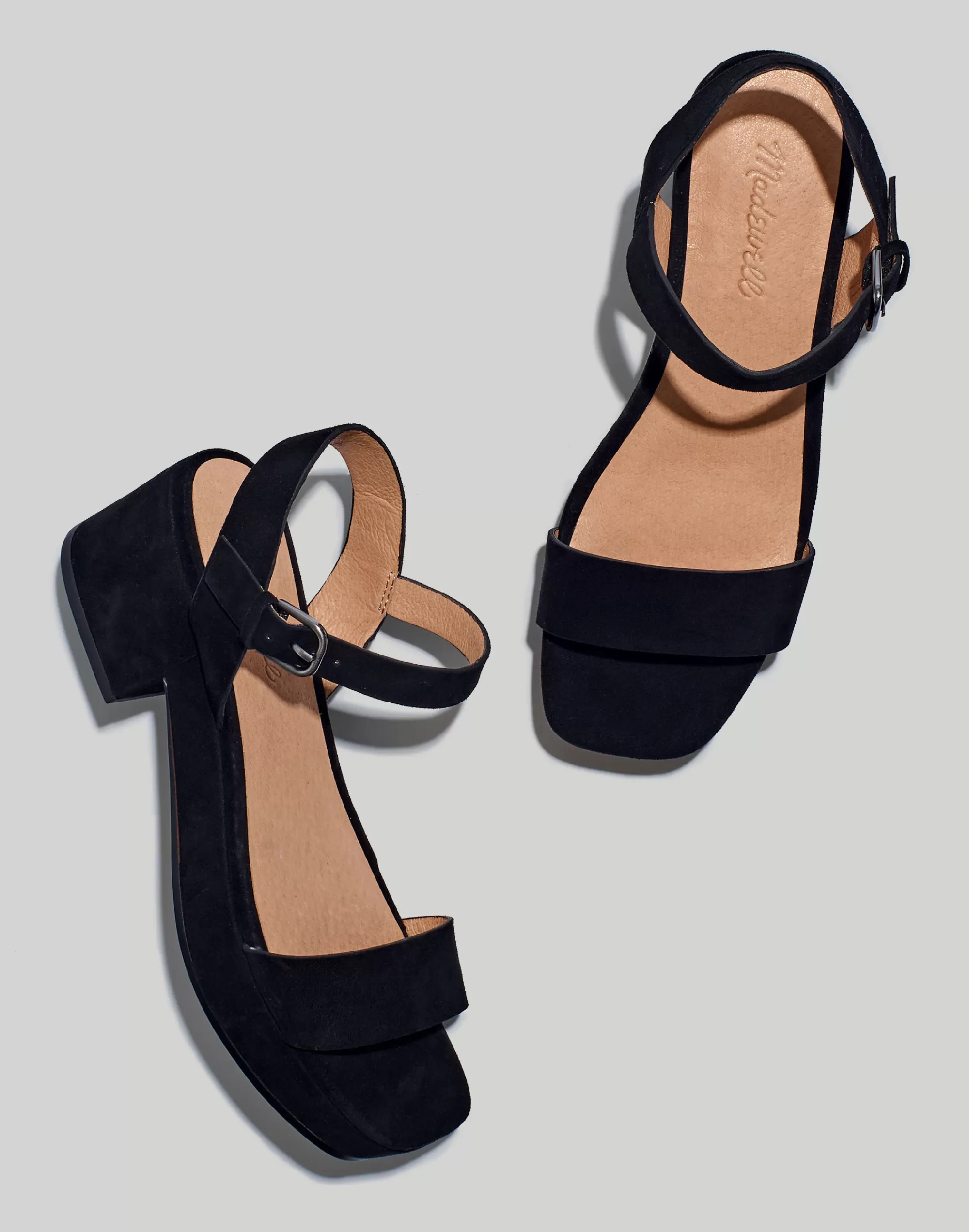 Madewell Sandals>The Lina Platform Sandal In Suede True Black