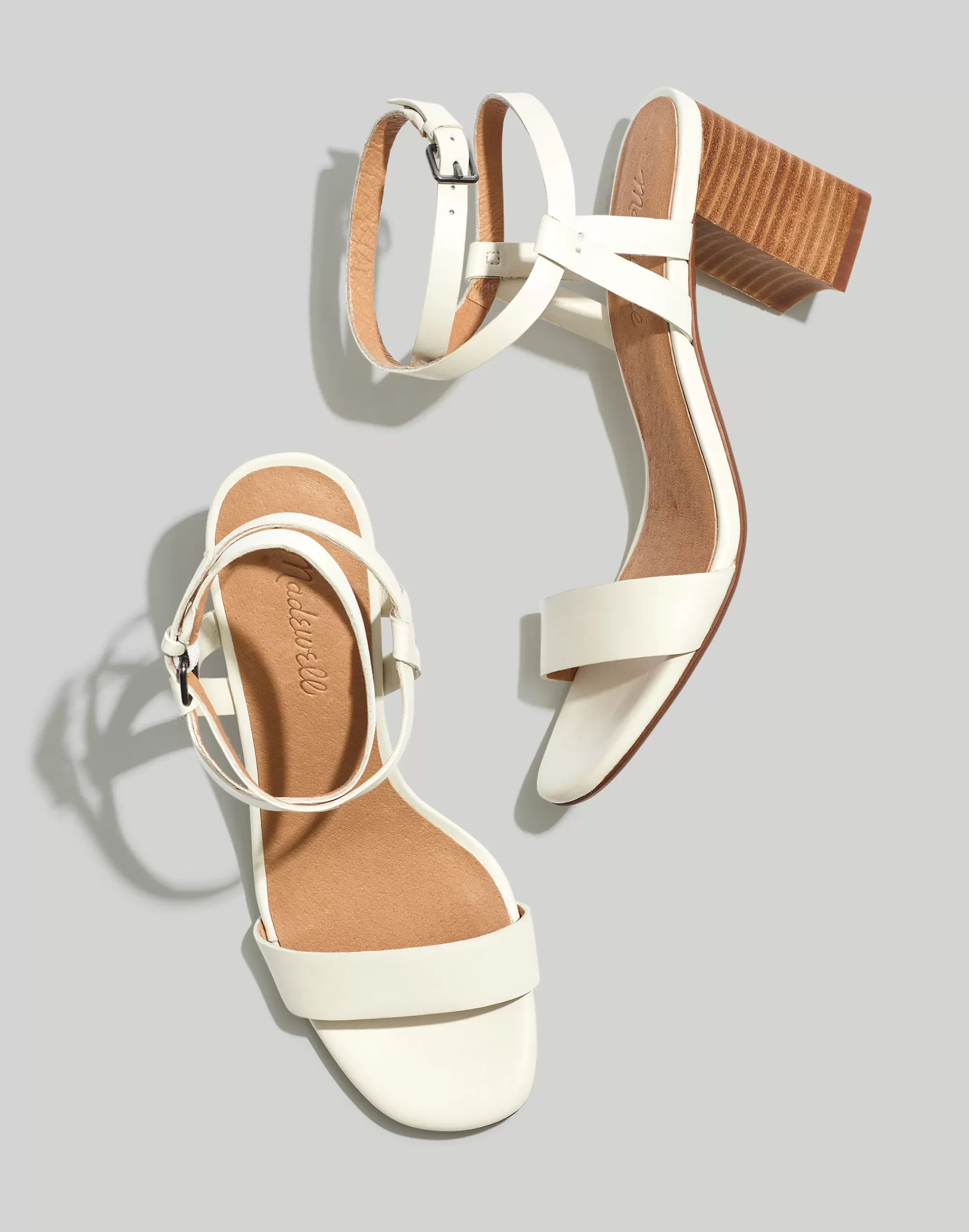 Madewell Sandals>The Loli Ankle-Strap Sandal Antique Cream