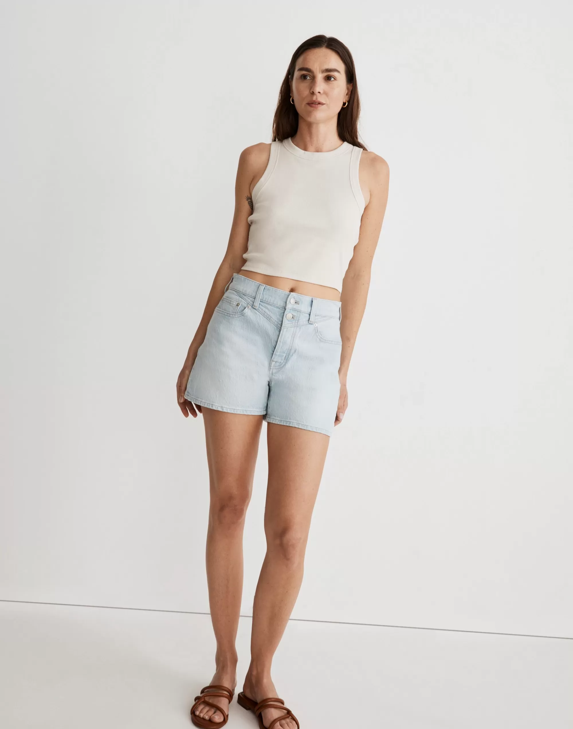 Madewell High-Rise Shorts>The Momjean Short In : Yoke Edition Essen Wash