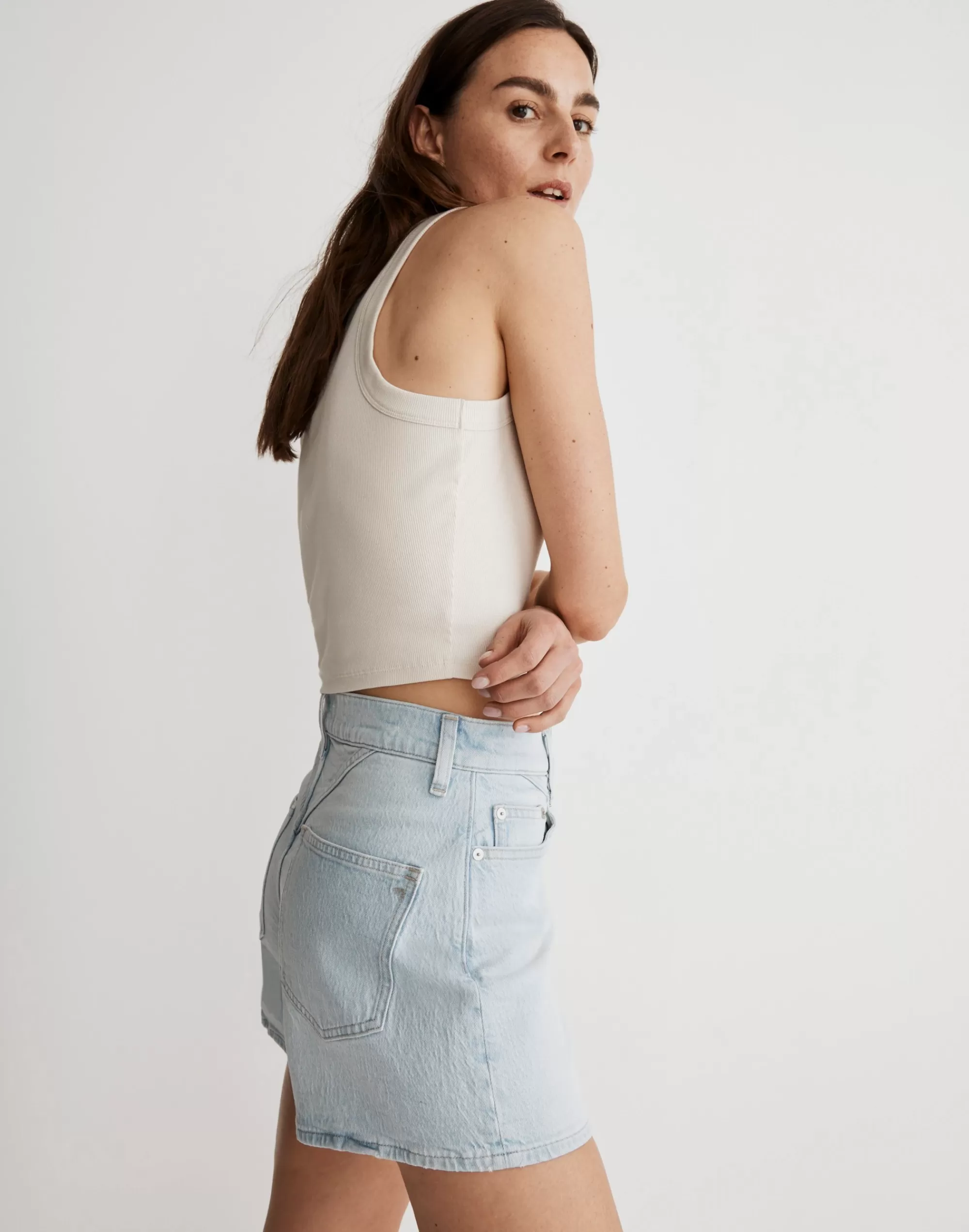 Madewell High-Rise Shorts>The Momjean Short In : Yoke Edition Essen Wash