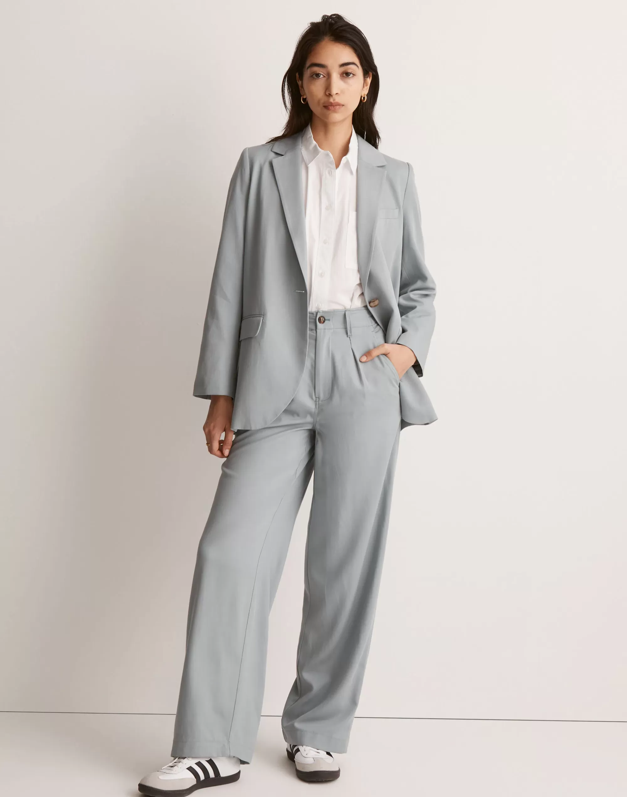 Madewell Suits>The Neale Straight-Leg Pant In Drapeweave Overcast