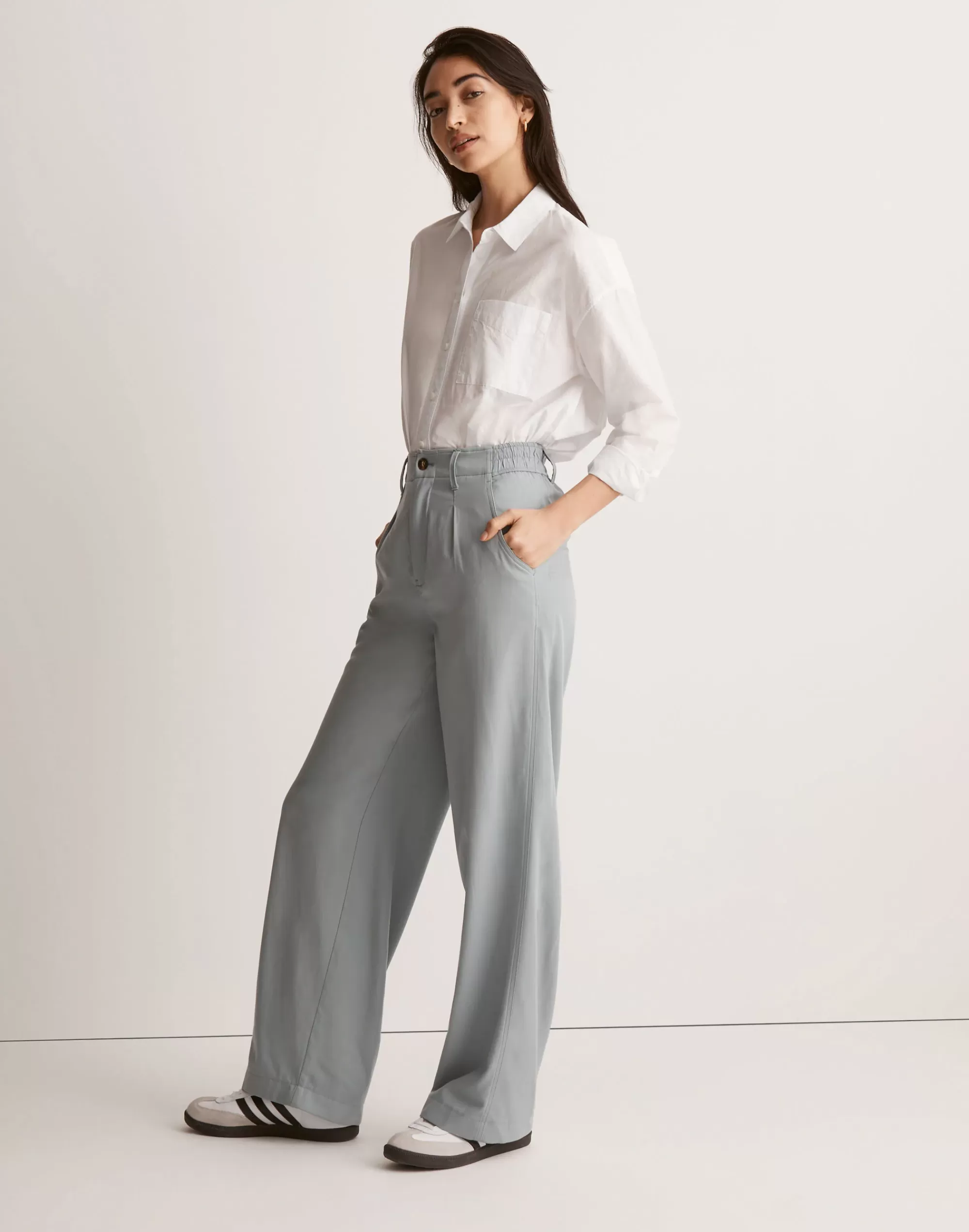 Madewell Suits>The Neale Straight-Leg Pant In Drapeweave Overcast