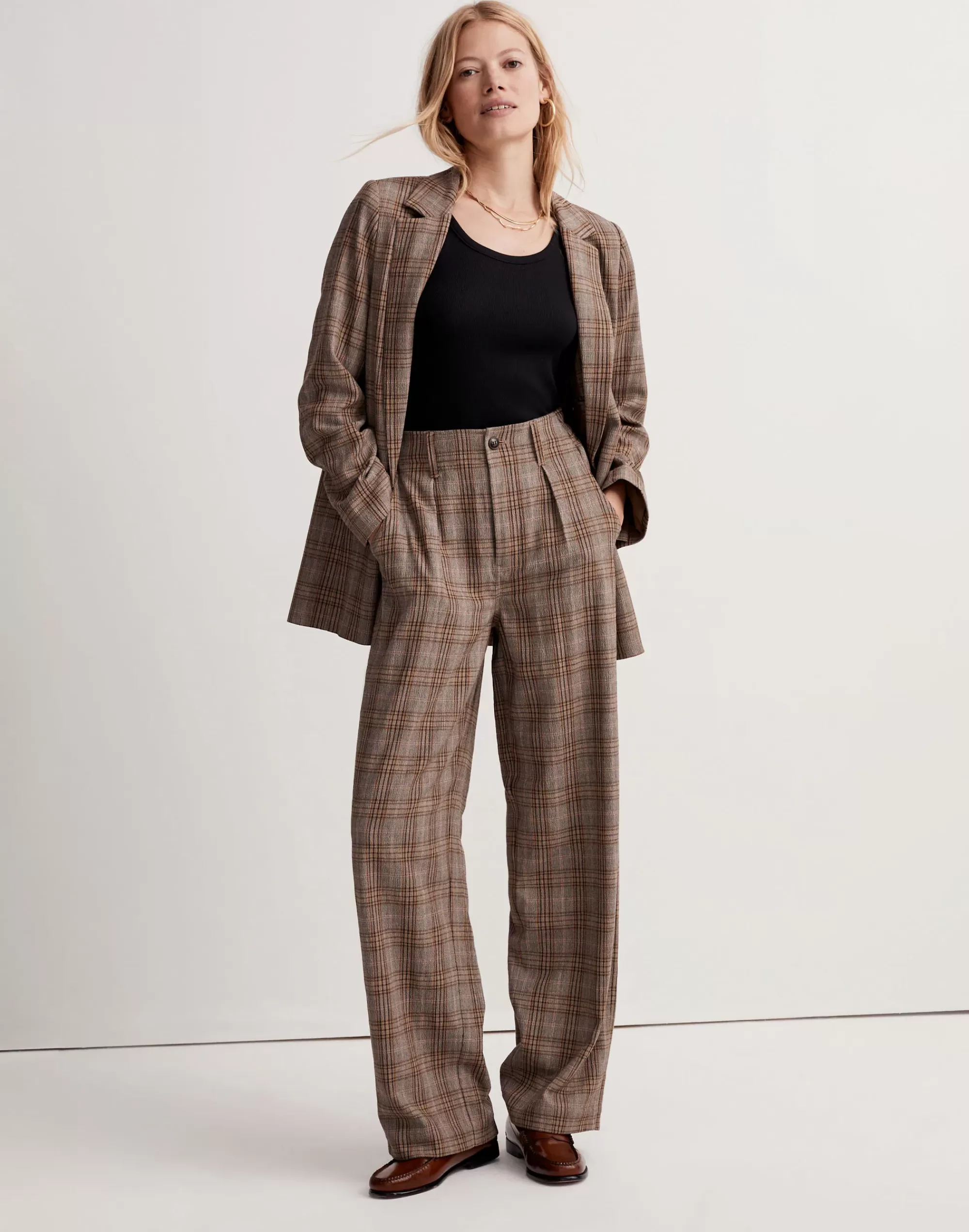 Madewell Pants>The Neale Straight-Leg Pant In Ghent Plaid Ivan Tartan Plaid