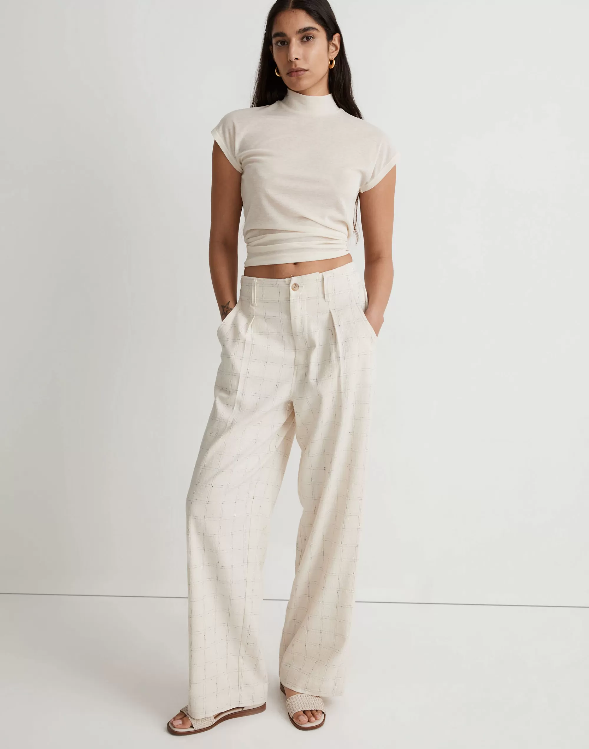 Madewell Pants>The Neale Straight-Leg Pant In Ghent Plaid Windowpane