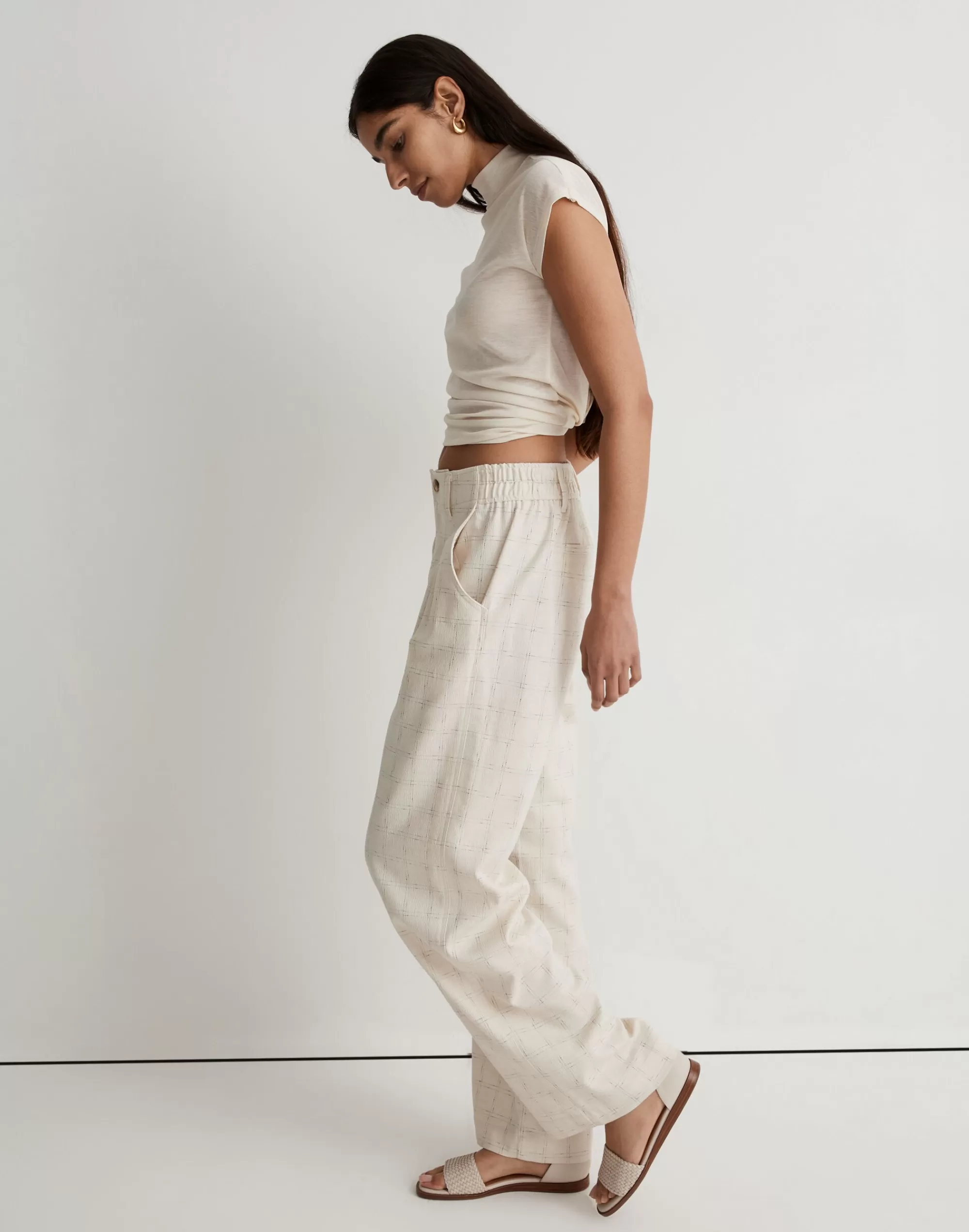 Madewell Pants>The Neale Straight-Leg Pant In Ghent Plaid Windowpane