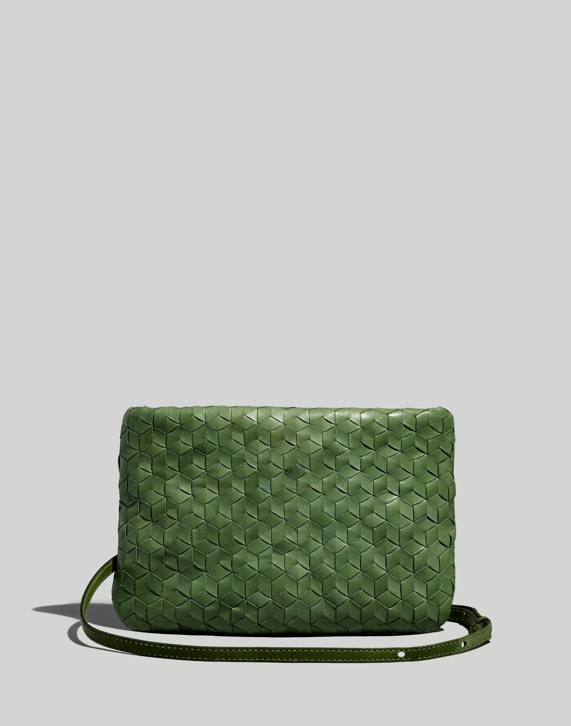 Madewell Crossbody Bags>The Puff Crossbody Bag: Woven Leather Edition Sweet Basil