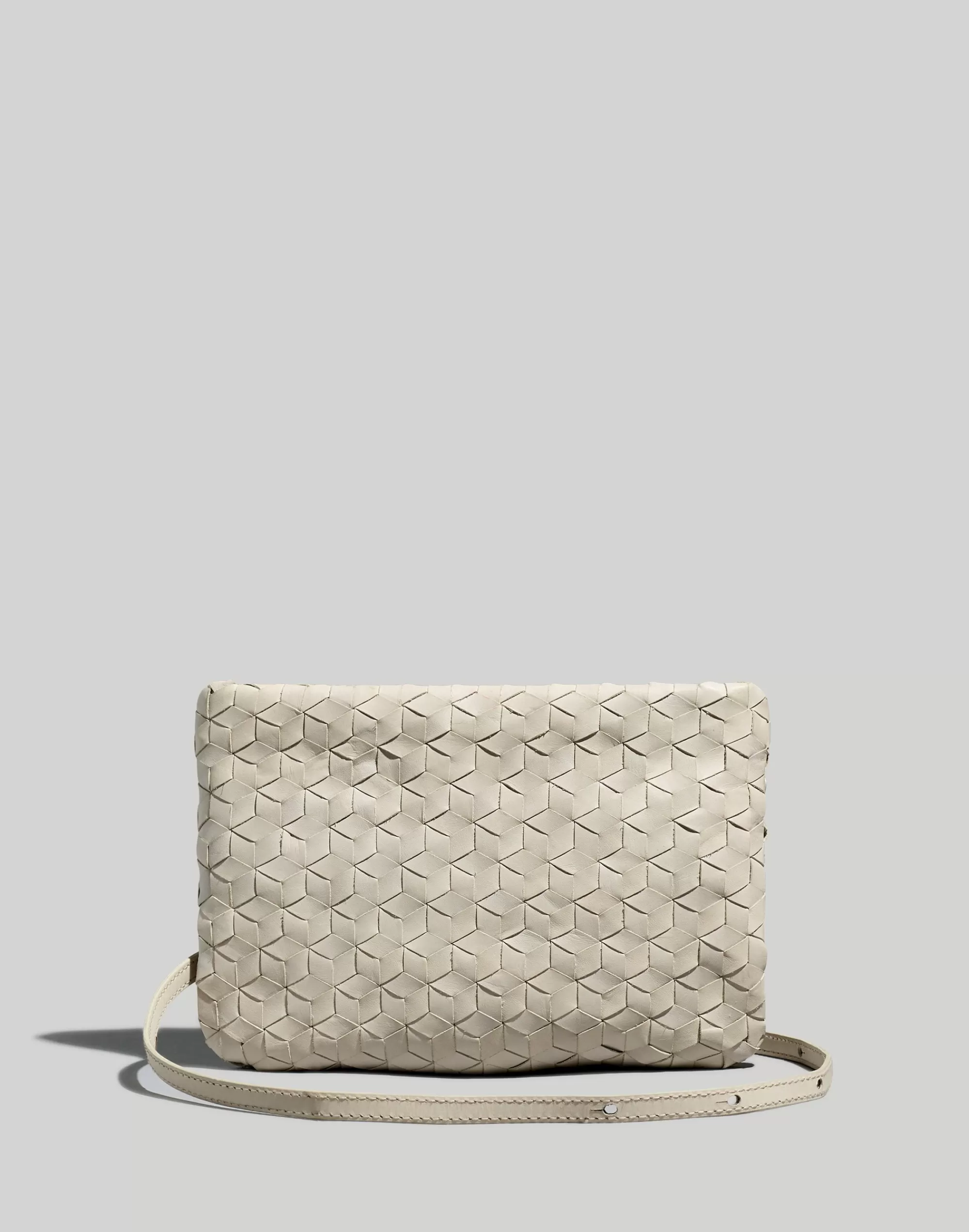 Madewell Crossbody Bags>The Puff Crossbody Bag: Woven Leather Edition Form Grey