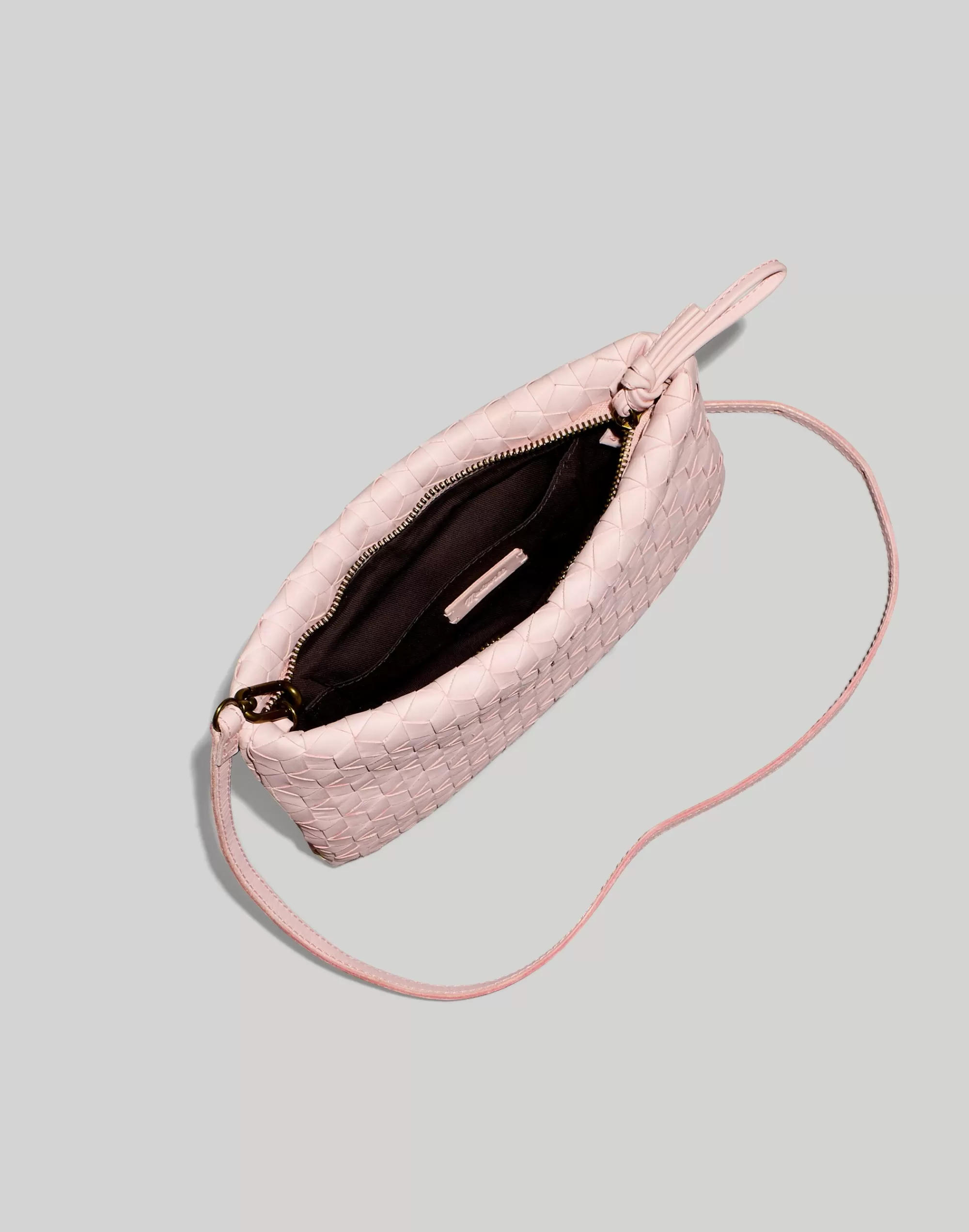 Madewell Crossbody Bags>The Puff Crossbody Bag: Woven Leather Edition Subtle Blossom