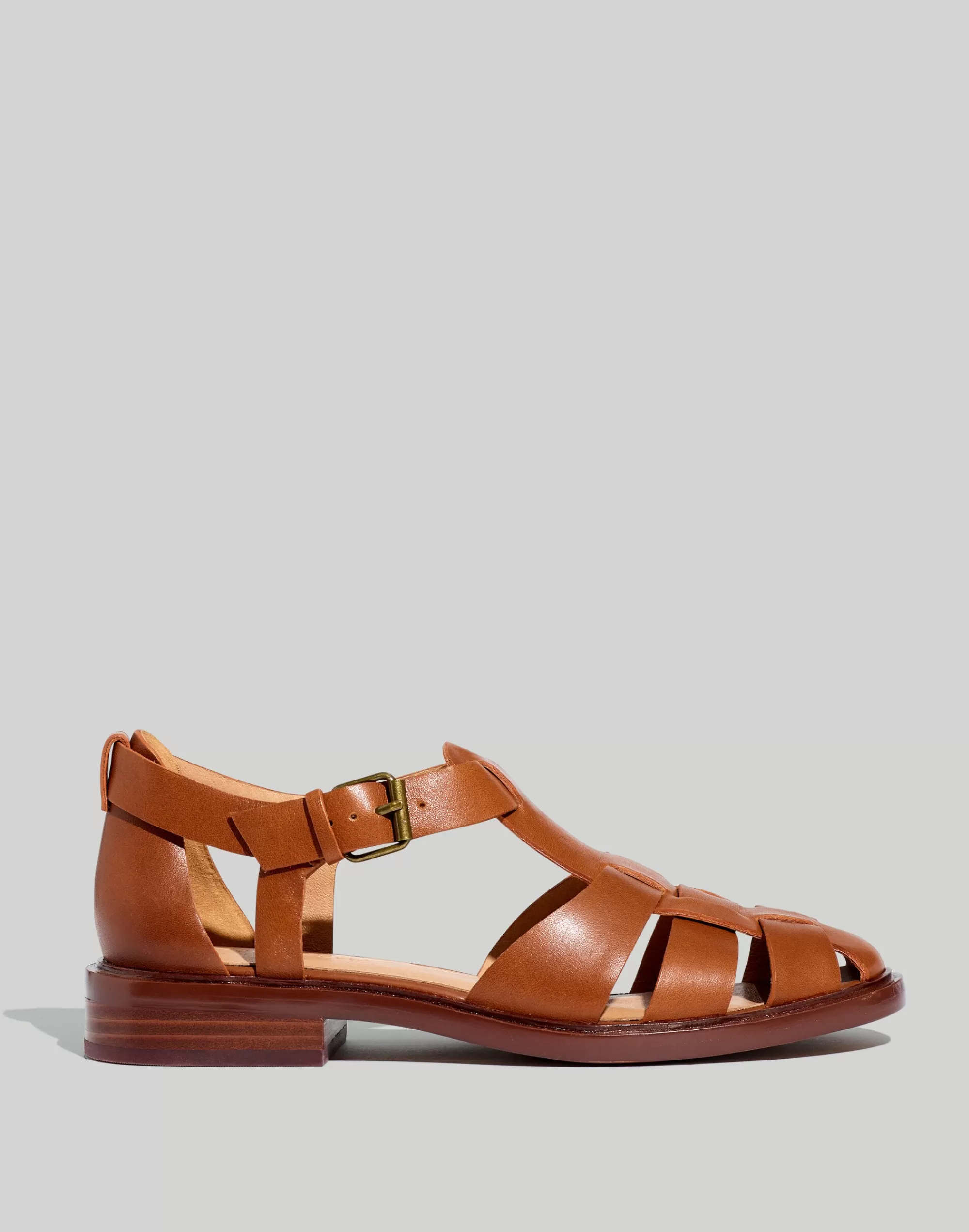 Madewell Sandals>The Rina Fisherman Flat Dried Maple