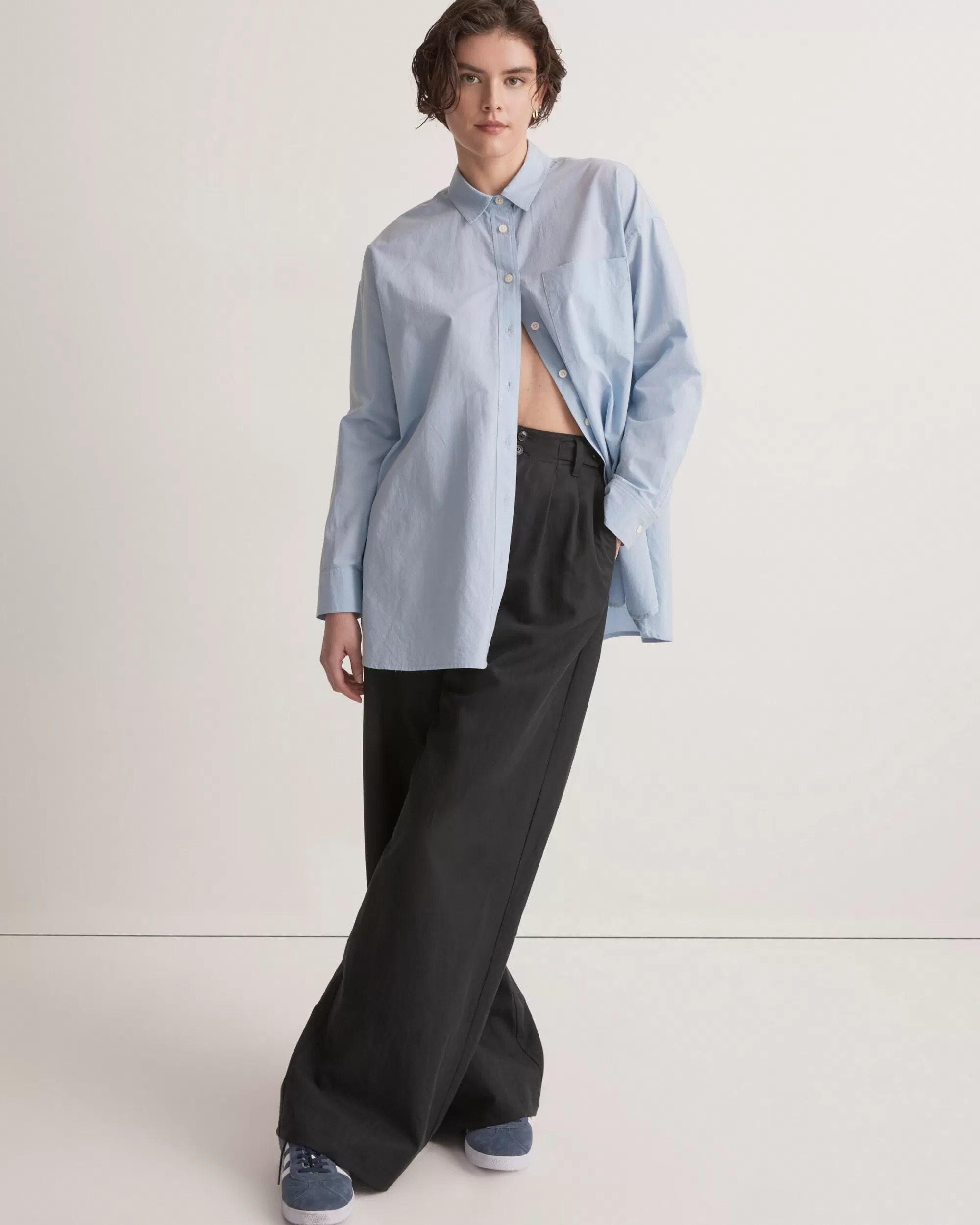 Madewell Tops & Shirts>The Signature Poplin Oversized Shirt Weathered Sky